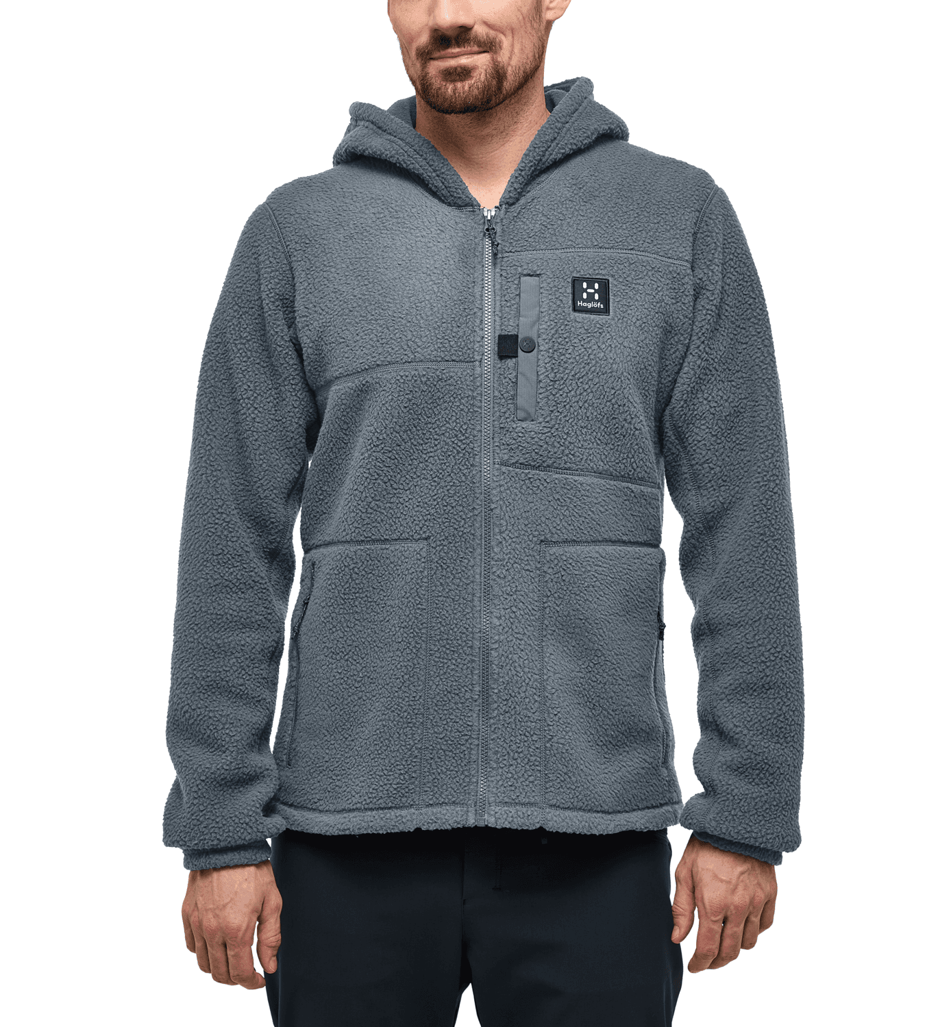 Malung Pile Hood M Steel Blue