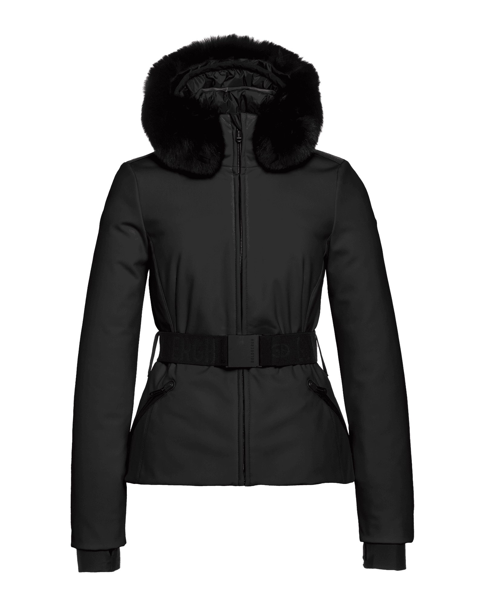 Hida Faux Border Ski Jacket W Black