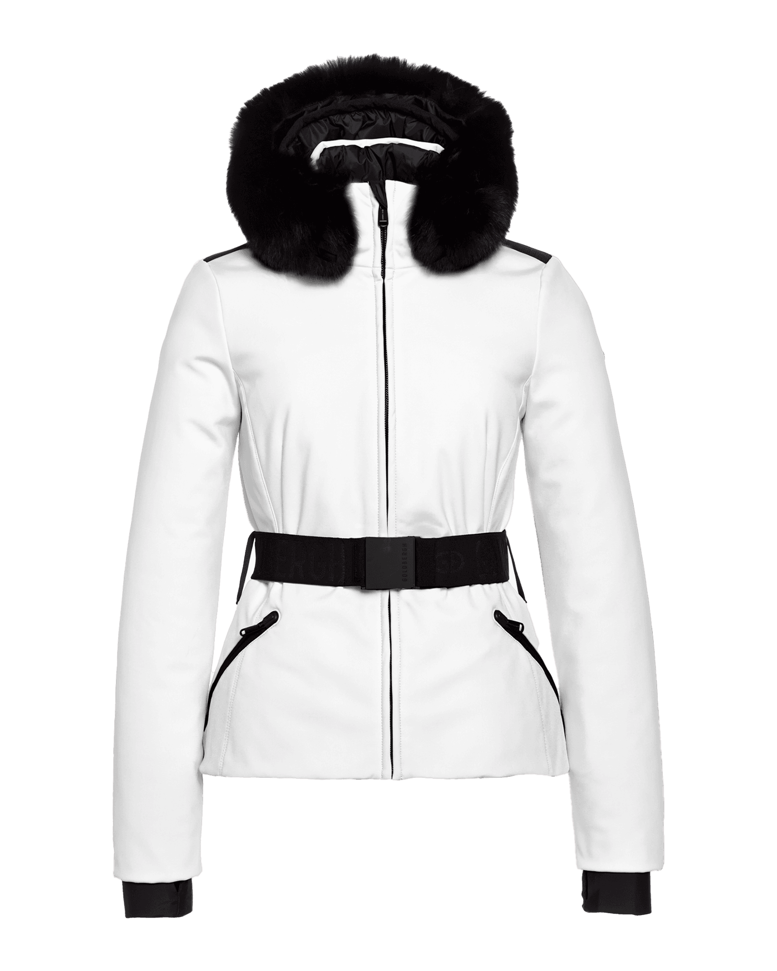 Hida Faux Border Ski Jacket W White