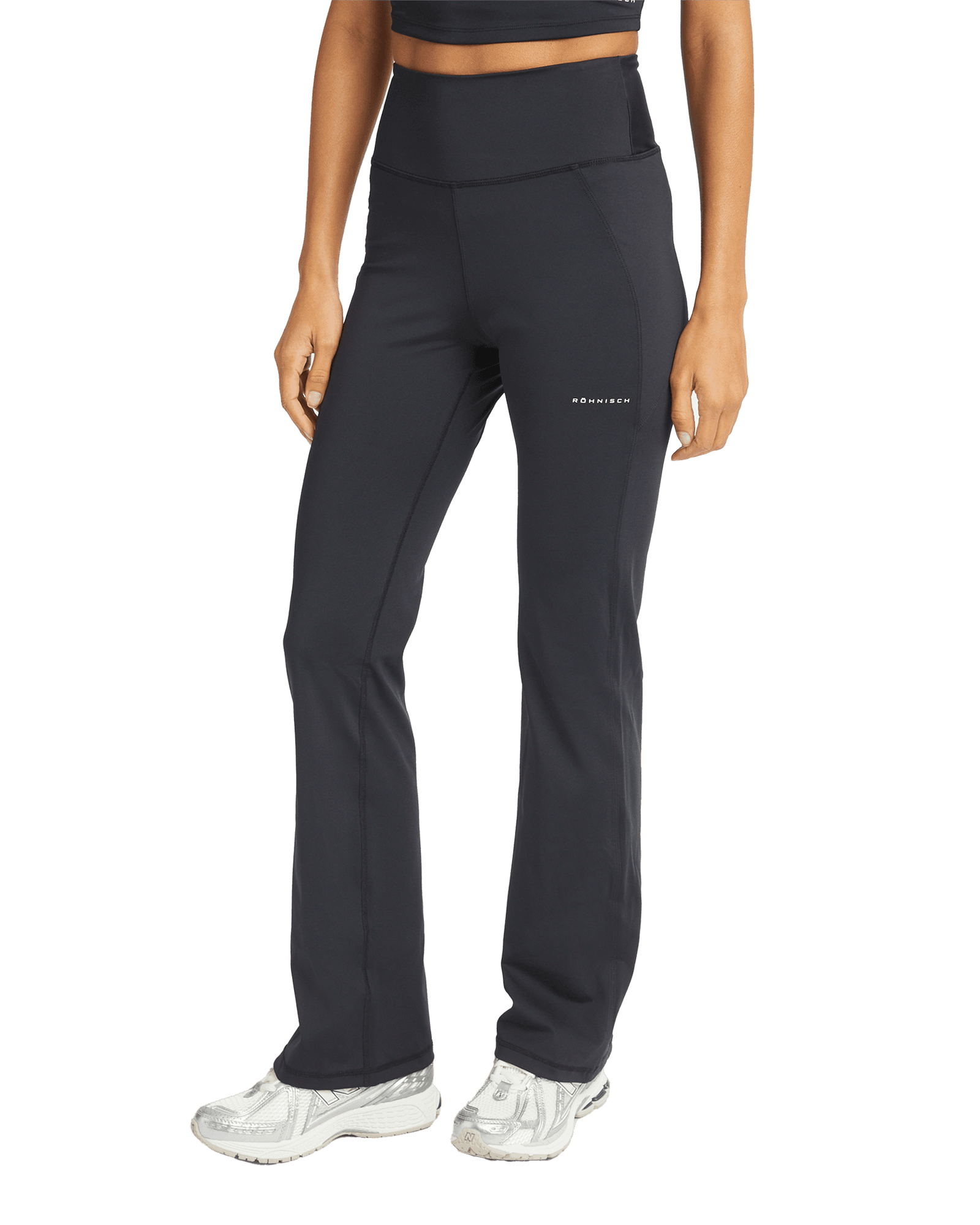Flattering High Waist Pants W Black