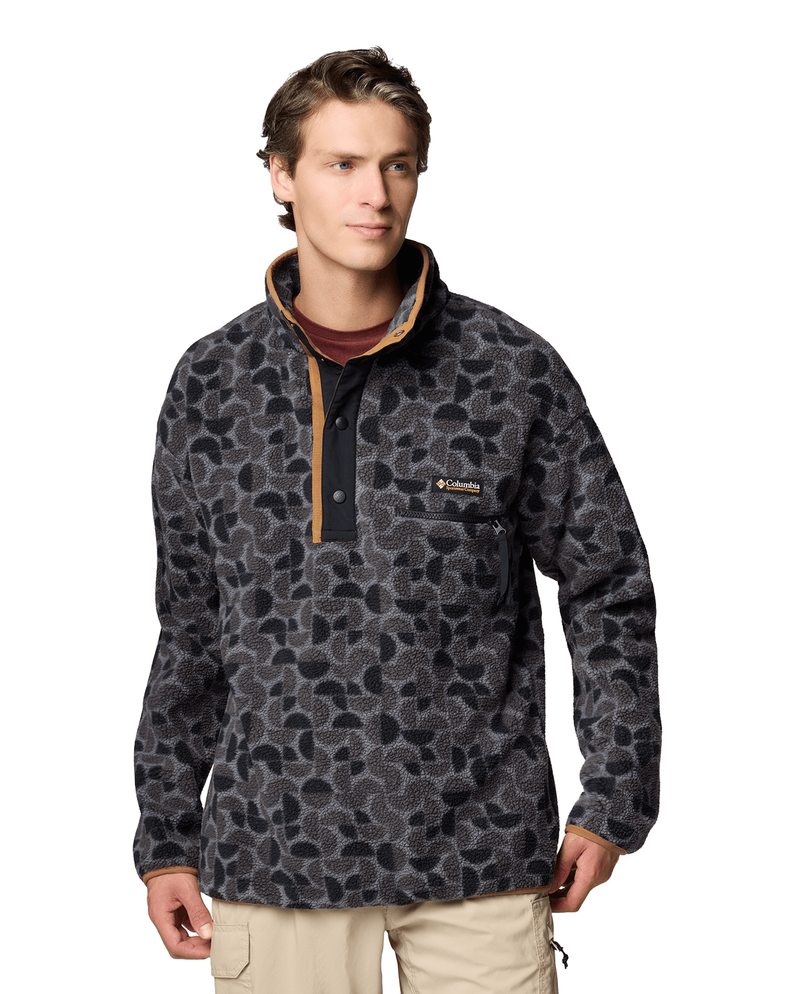 Helvetia™ II Printed Half Snap Fleece M Black Retroscap