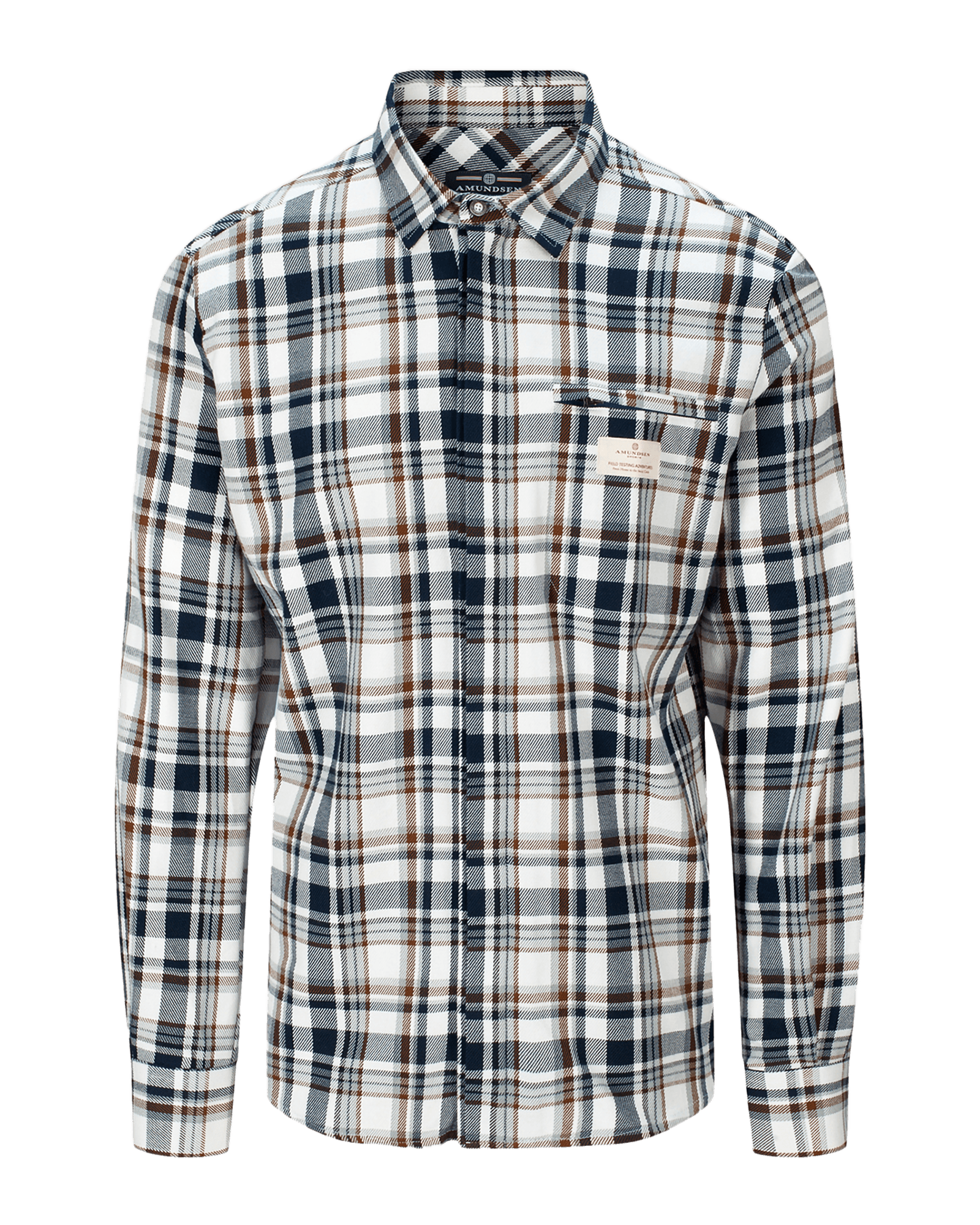 Chequered Navy/Tan