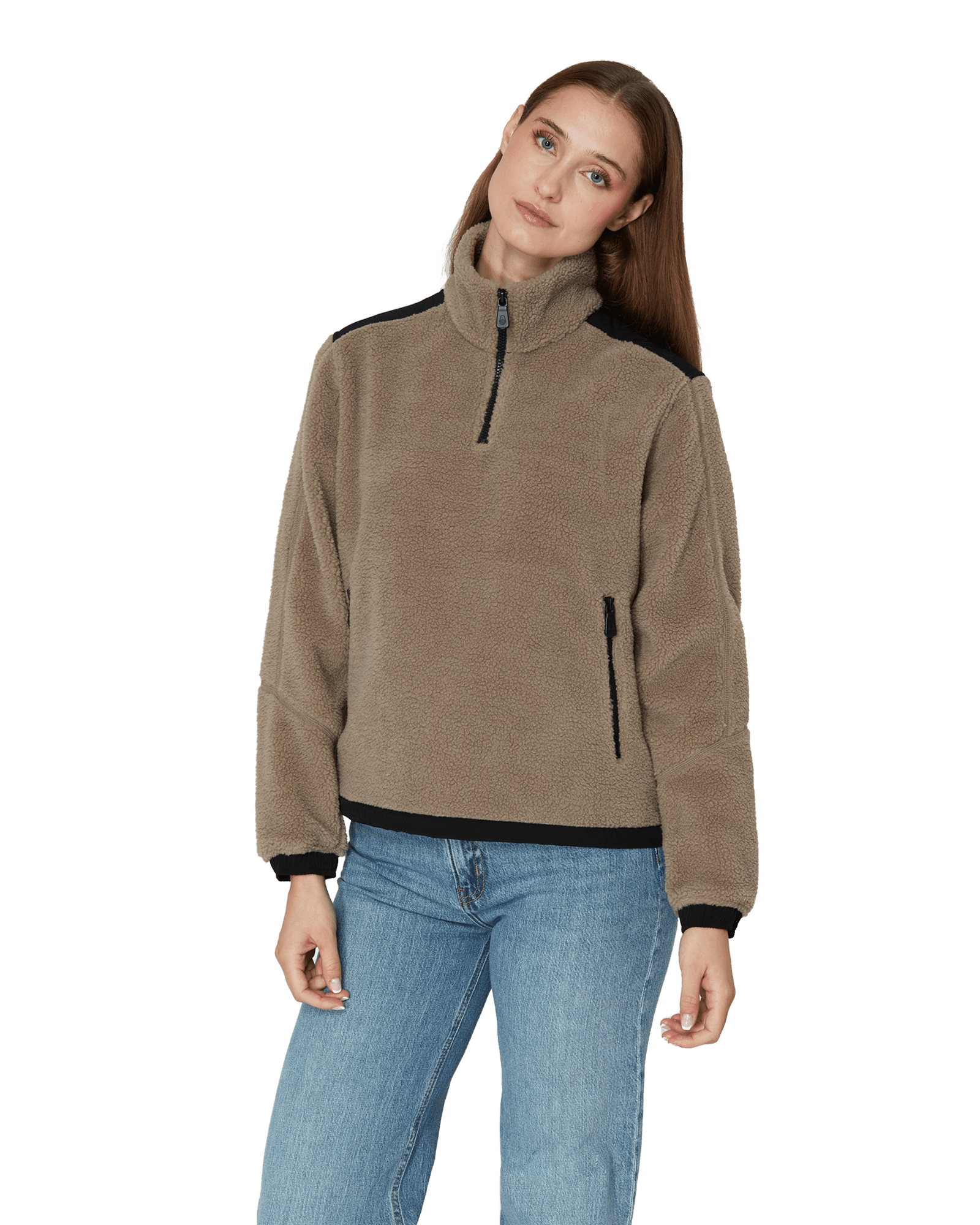 Gale Pile Half Zip W Sand