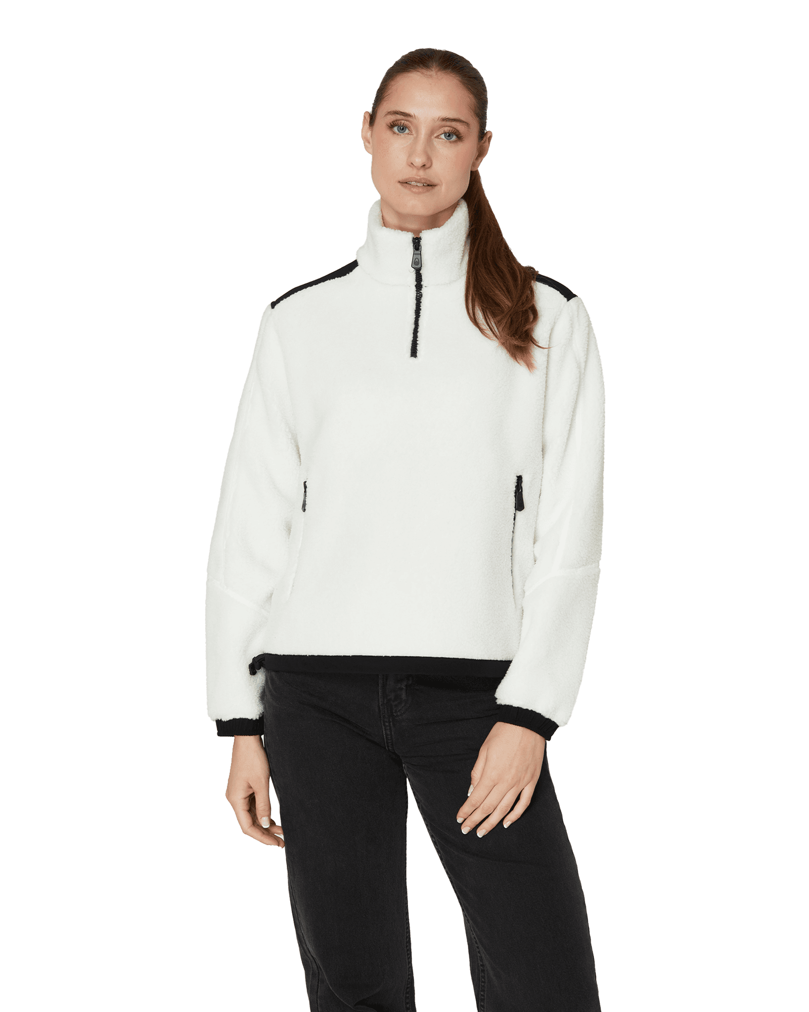 Gale Pile Half Zip W Storm White