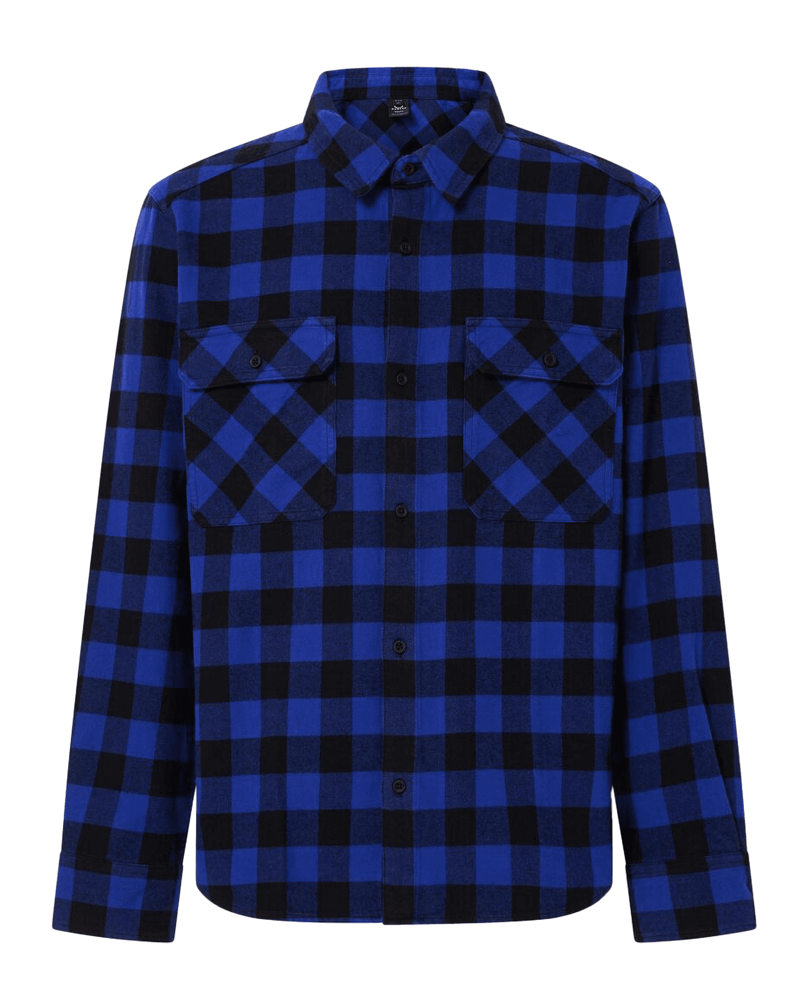 ‘90s Plaid L/S Shirt M Blue/Black Check