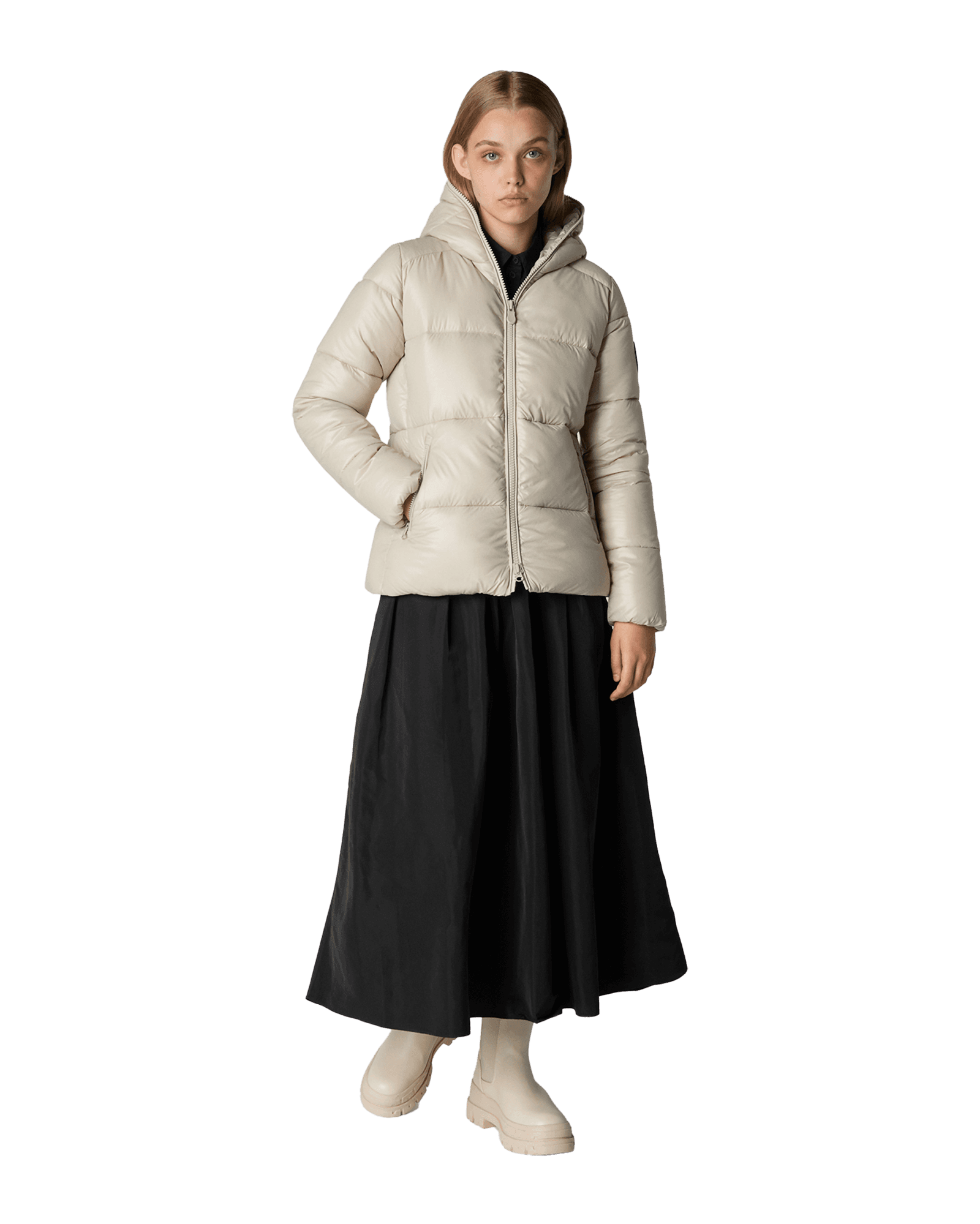 Lois Hooded Jacket D38090 W Rainy Beige
