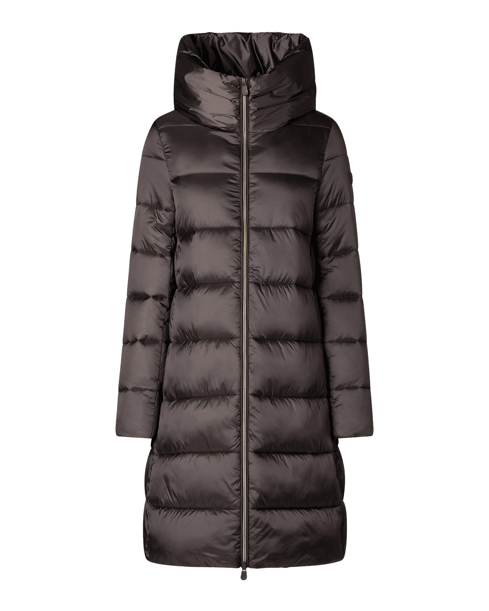 Lysa Hooded Coat D40279 W Brown Black