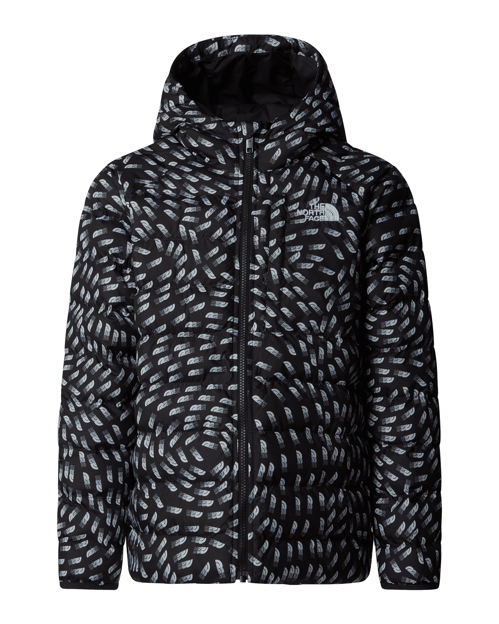 Reversible Perrito Hooded Jacket Girl TNF Black Vector Field