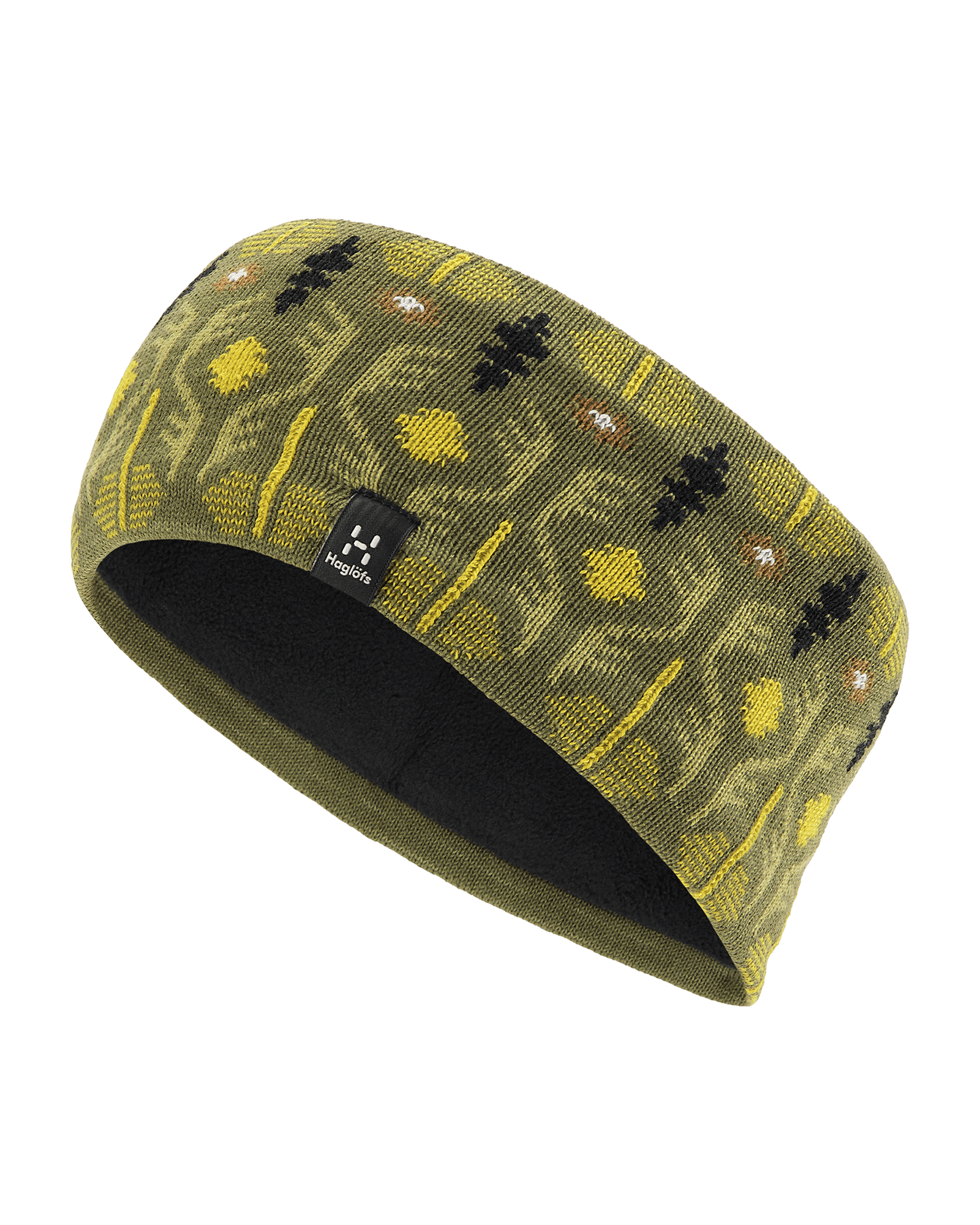 Mountain Jaquard Headband Olive Green Pattern