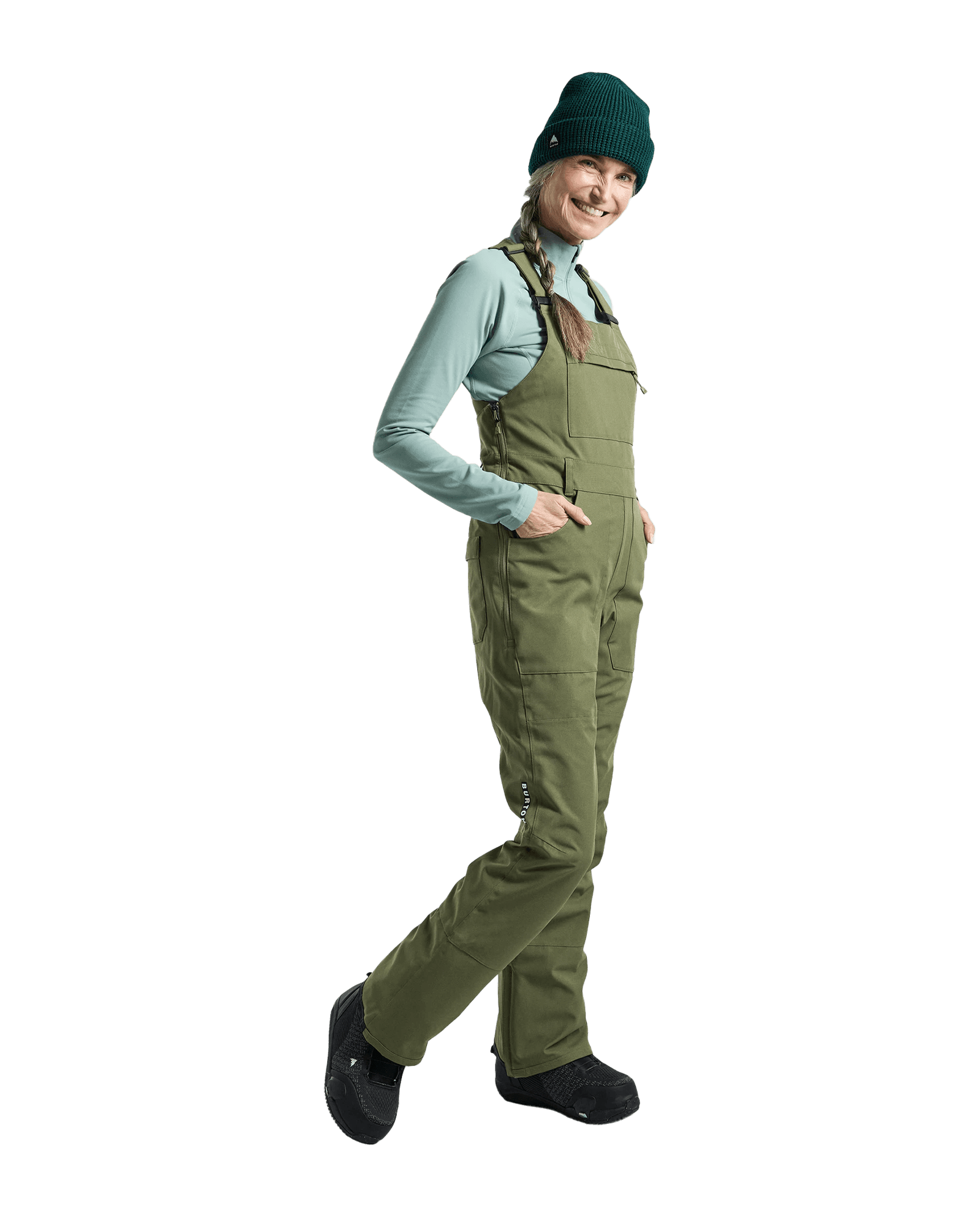 Avalon Bib Pant W Forest Moss