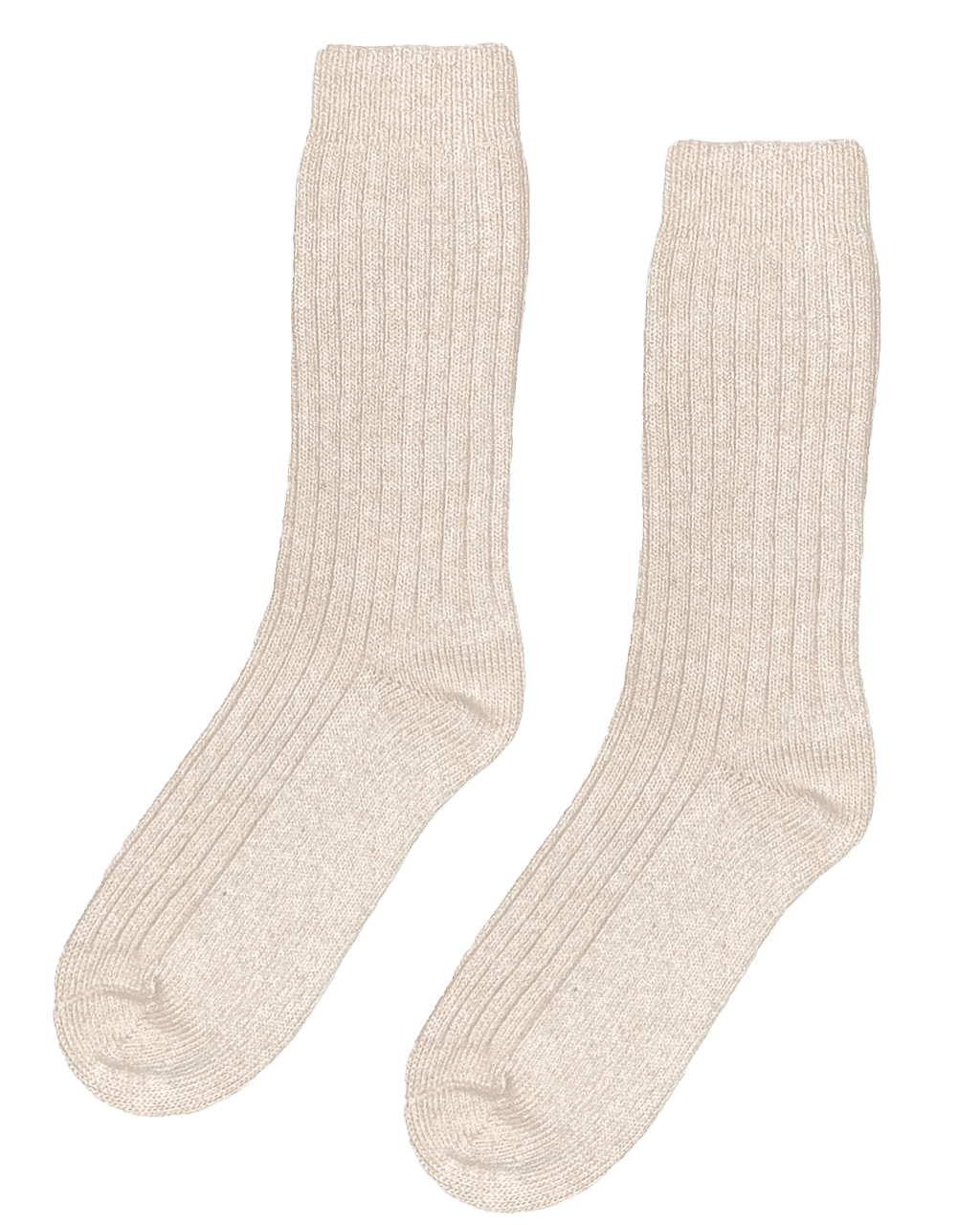 Merino Wool Blend Sock Ivory White