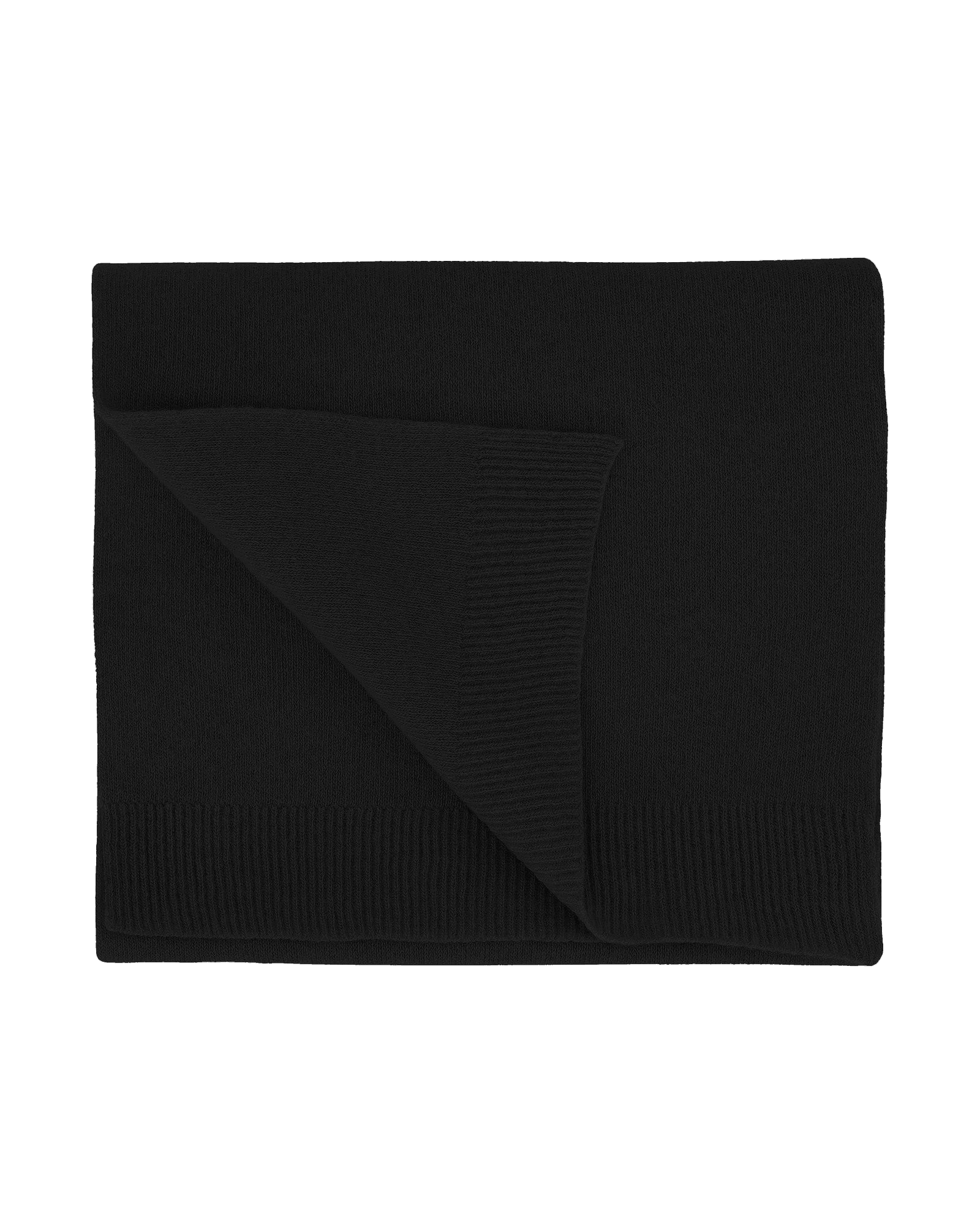 Merino Wool Scarf Deep Black
