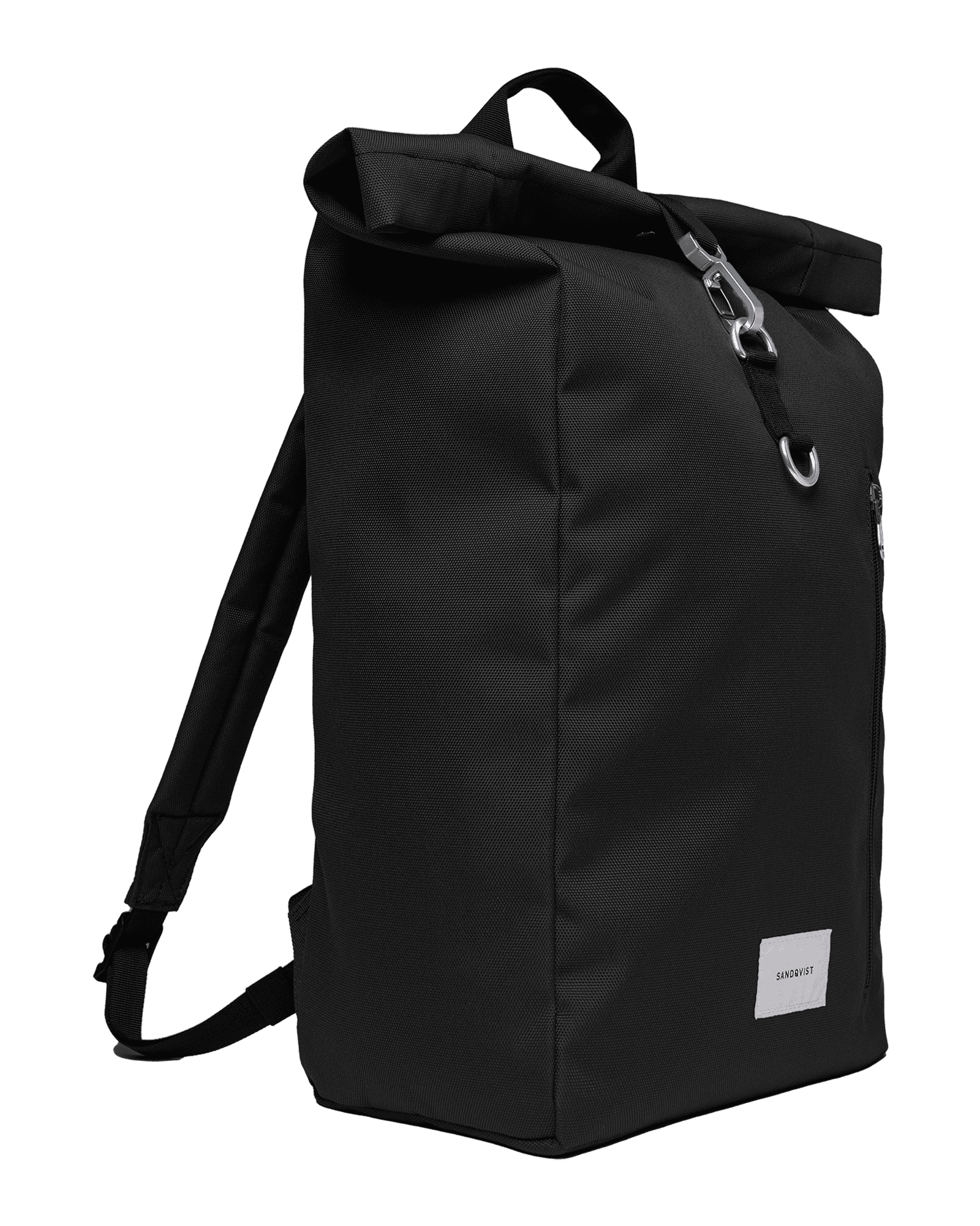 Icon Rolltop Backpack L Black/Black with Black Leather