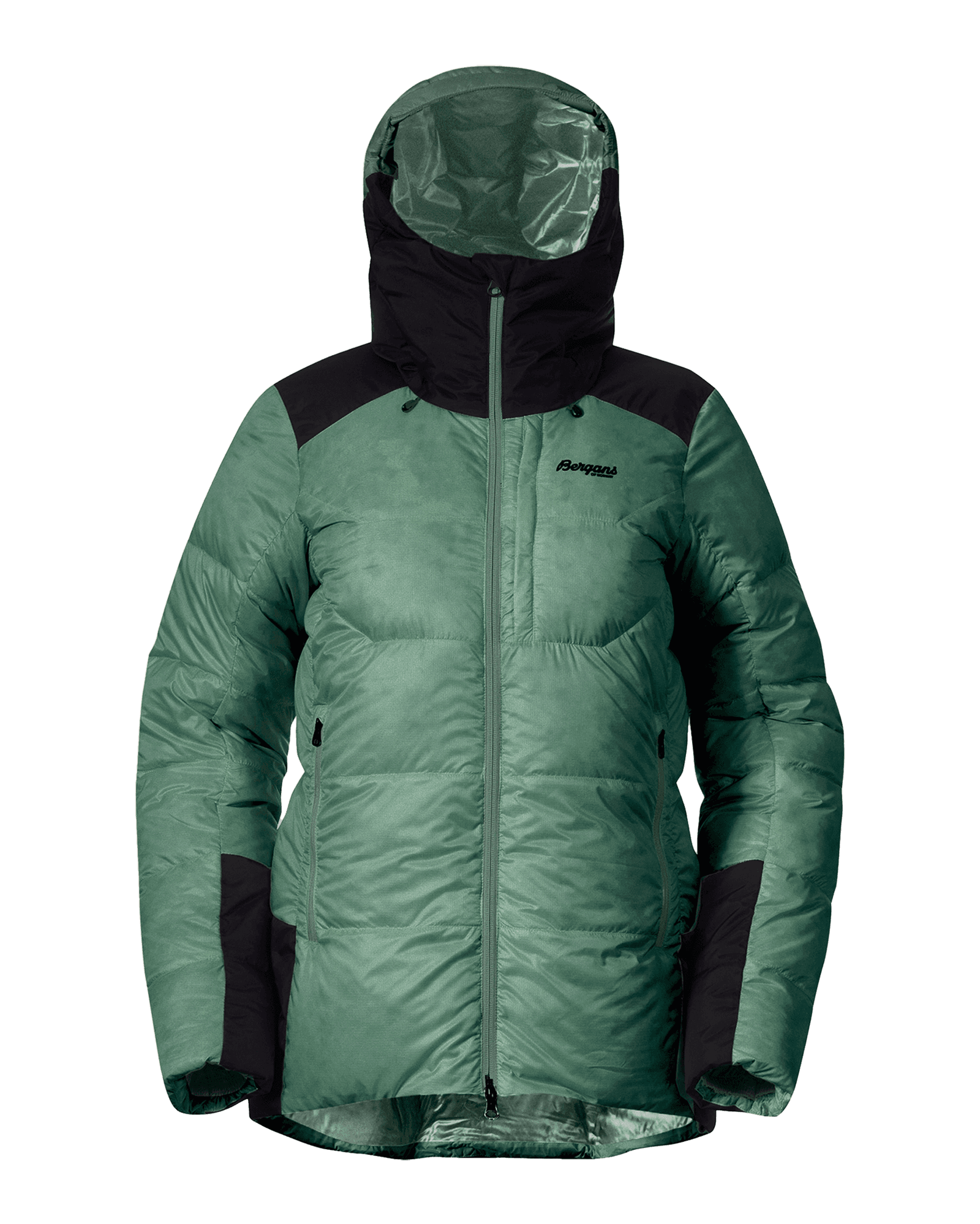 Magma Warm Down Jacket w/Hood W Dark Jade Green/Black