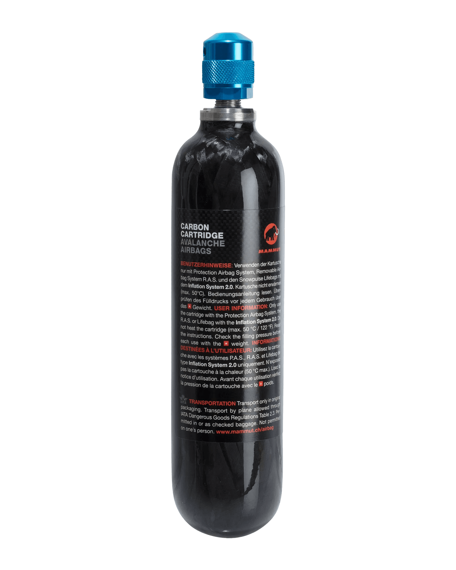 Carbon Cartridge 300 Bar Non-Refillable Black