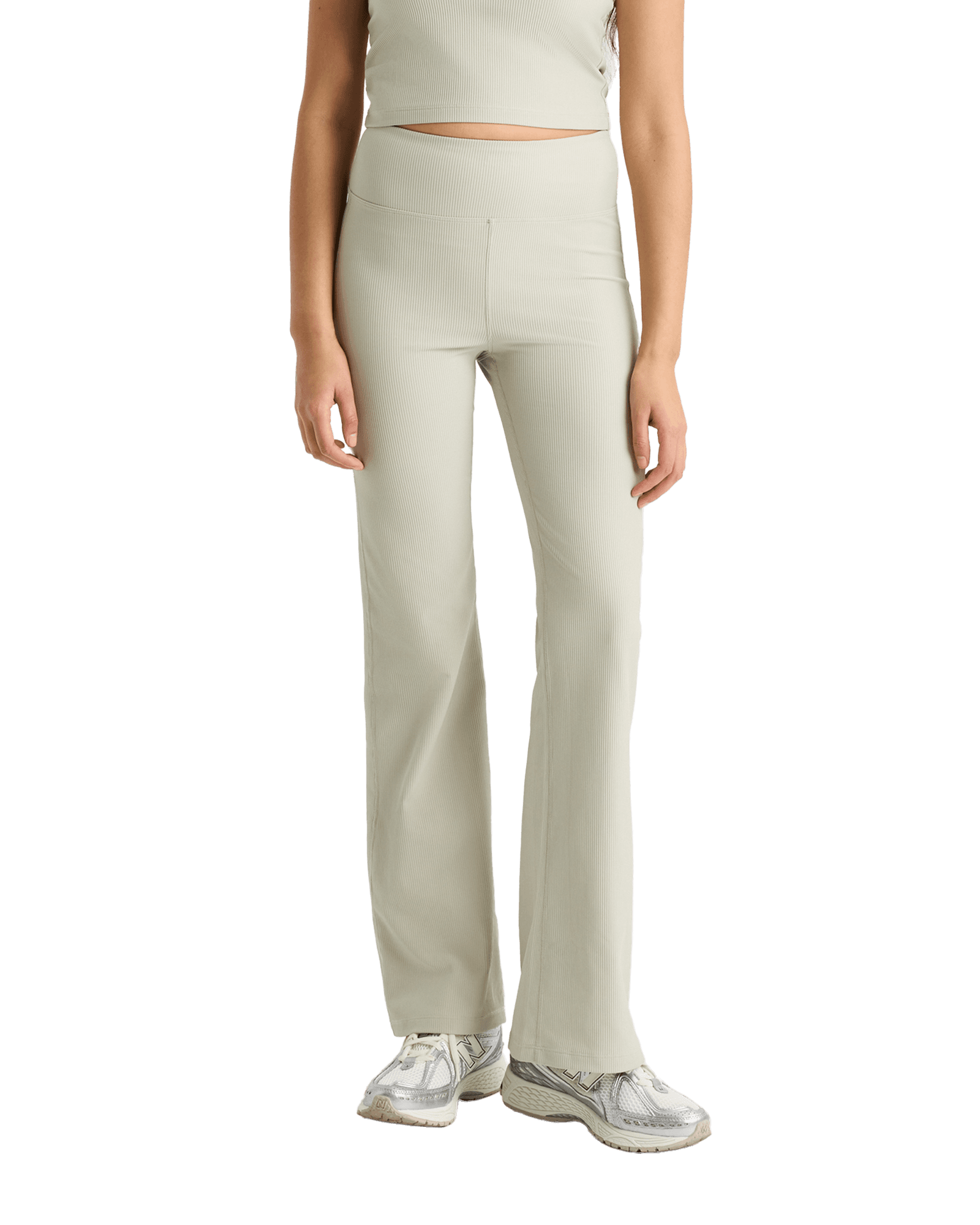 Ribbed R Flare HW Tight W Agate Gray