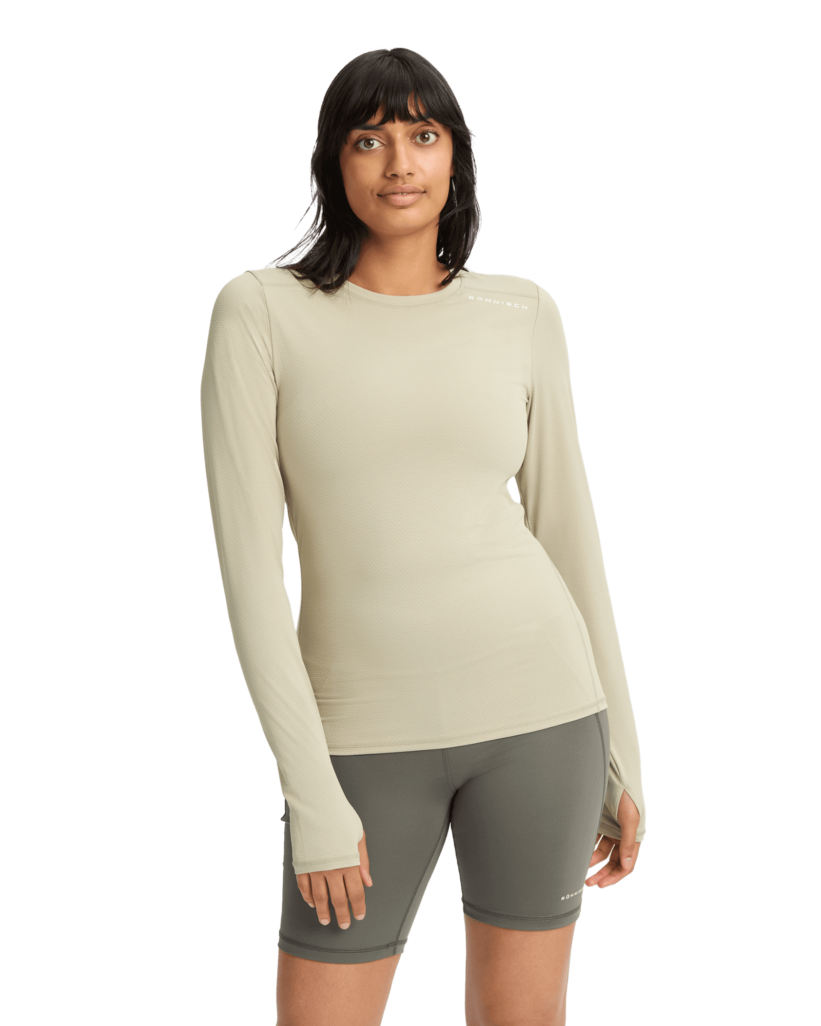 Jacquard Long Sleeve W Agate Gray