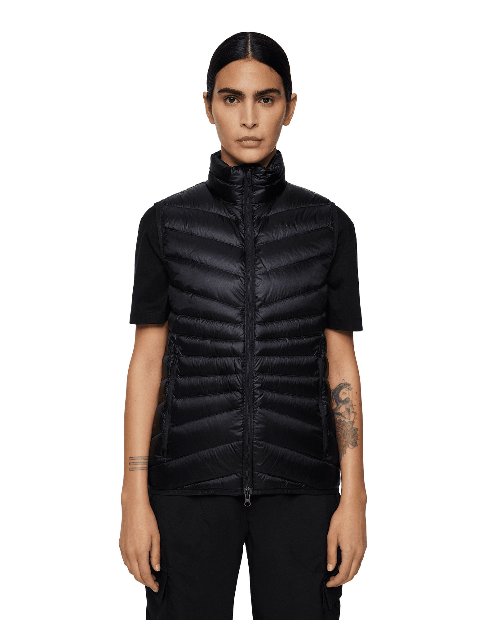 Lara Light Down Vest W Black