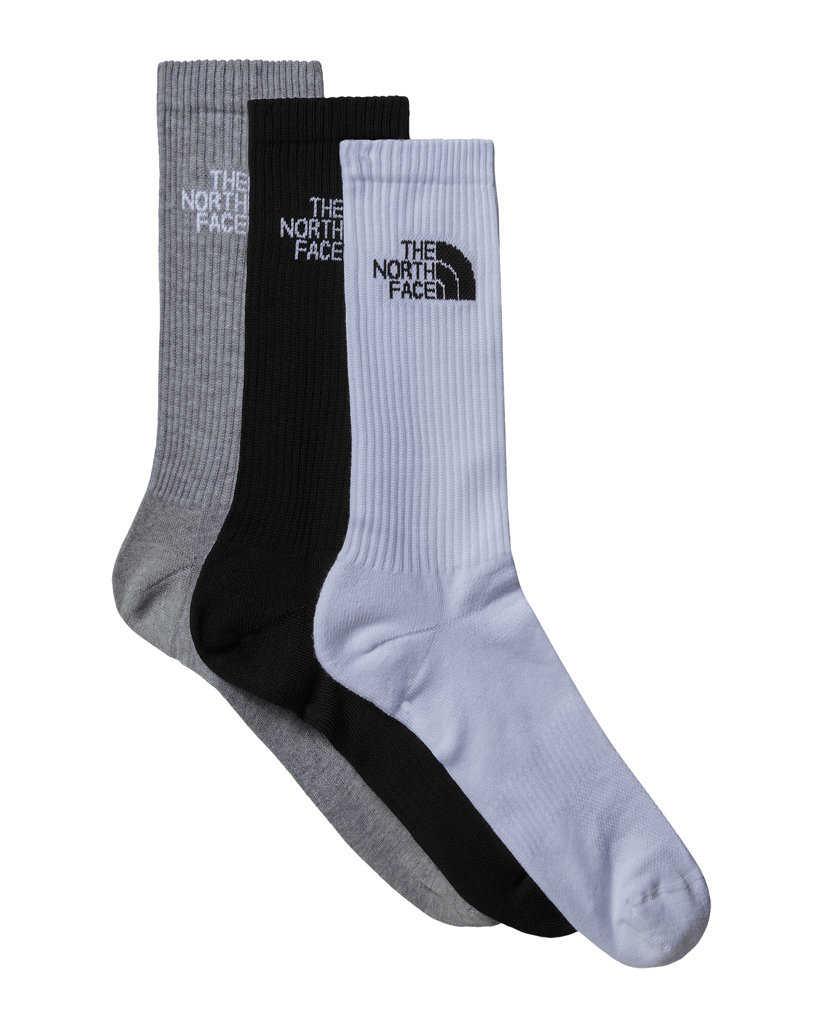Multi Sport Cush Crew Sock 3-Pack Black Assorted