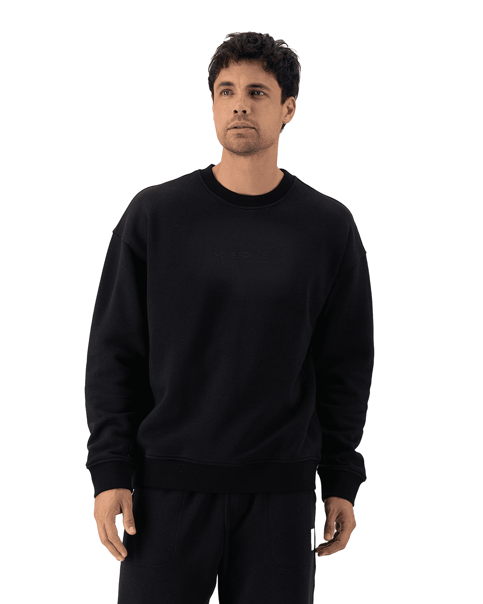 Verdant Merino Organic Cotton Crew Black