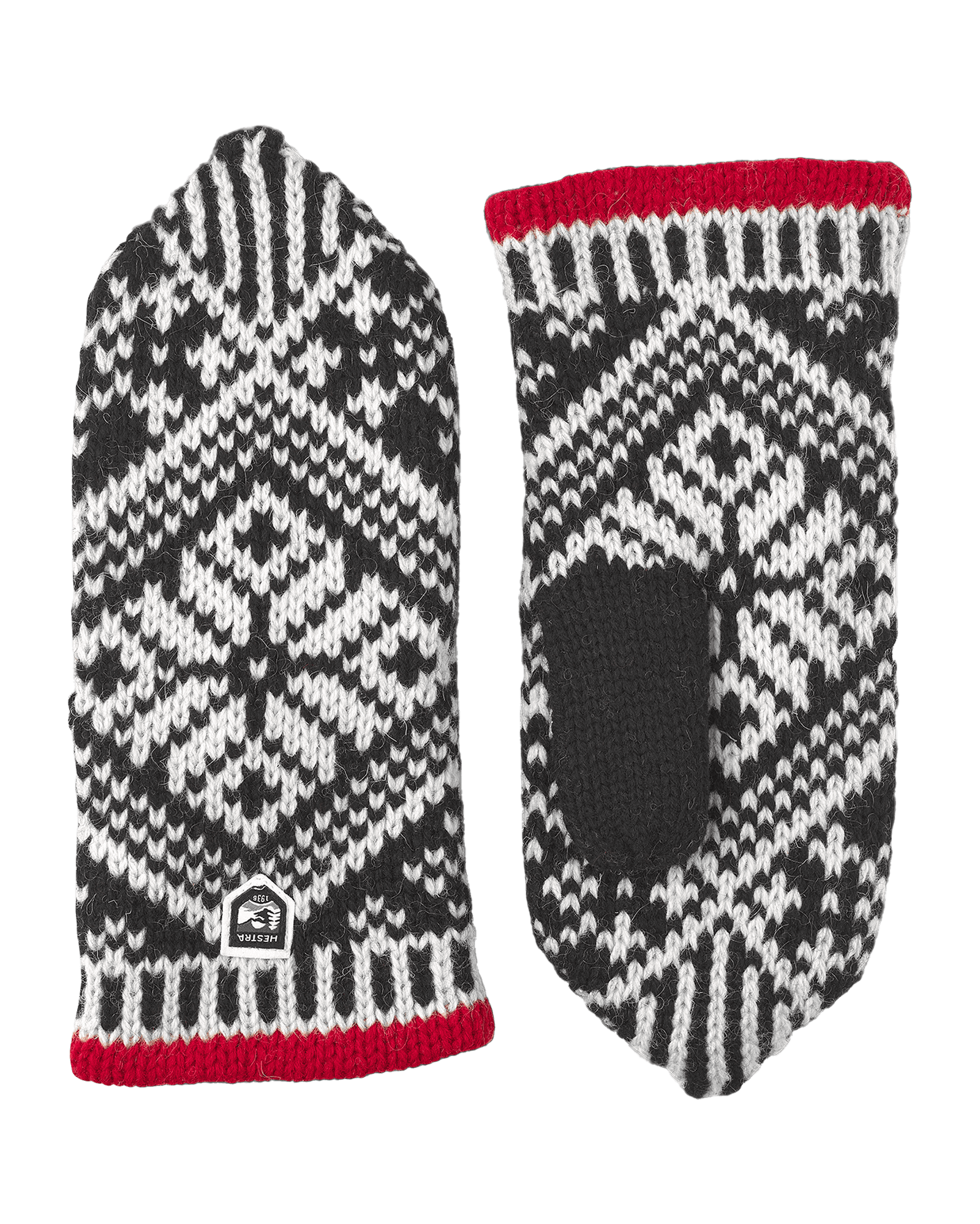 Nordic Wool Mitt Black/Offwhite