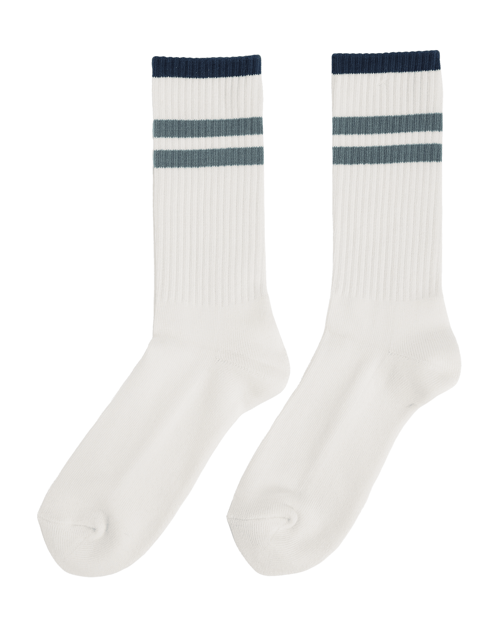 Oslo Crew Socks White/Stormy Blue