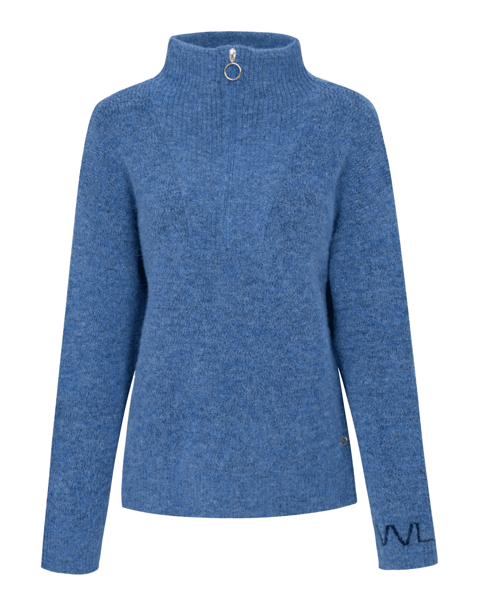 Loen Knitted Sweater W Blue Wave