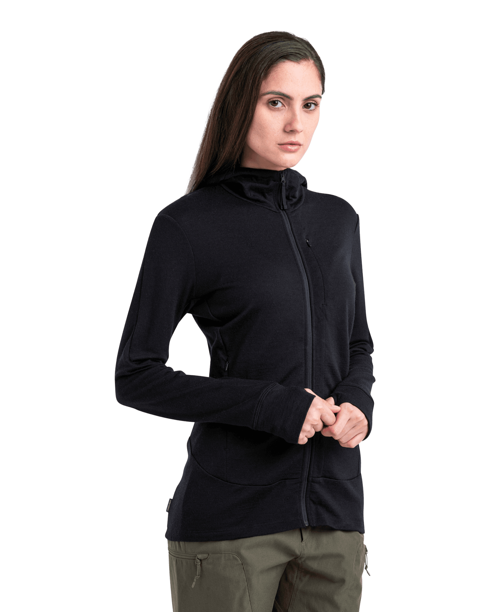 Mer 260 Quantum IV L/S Zip Hoodie W Black