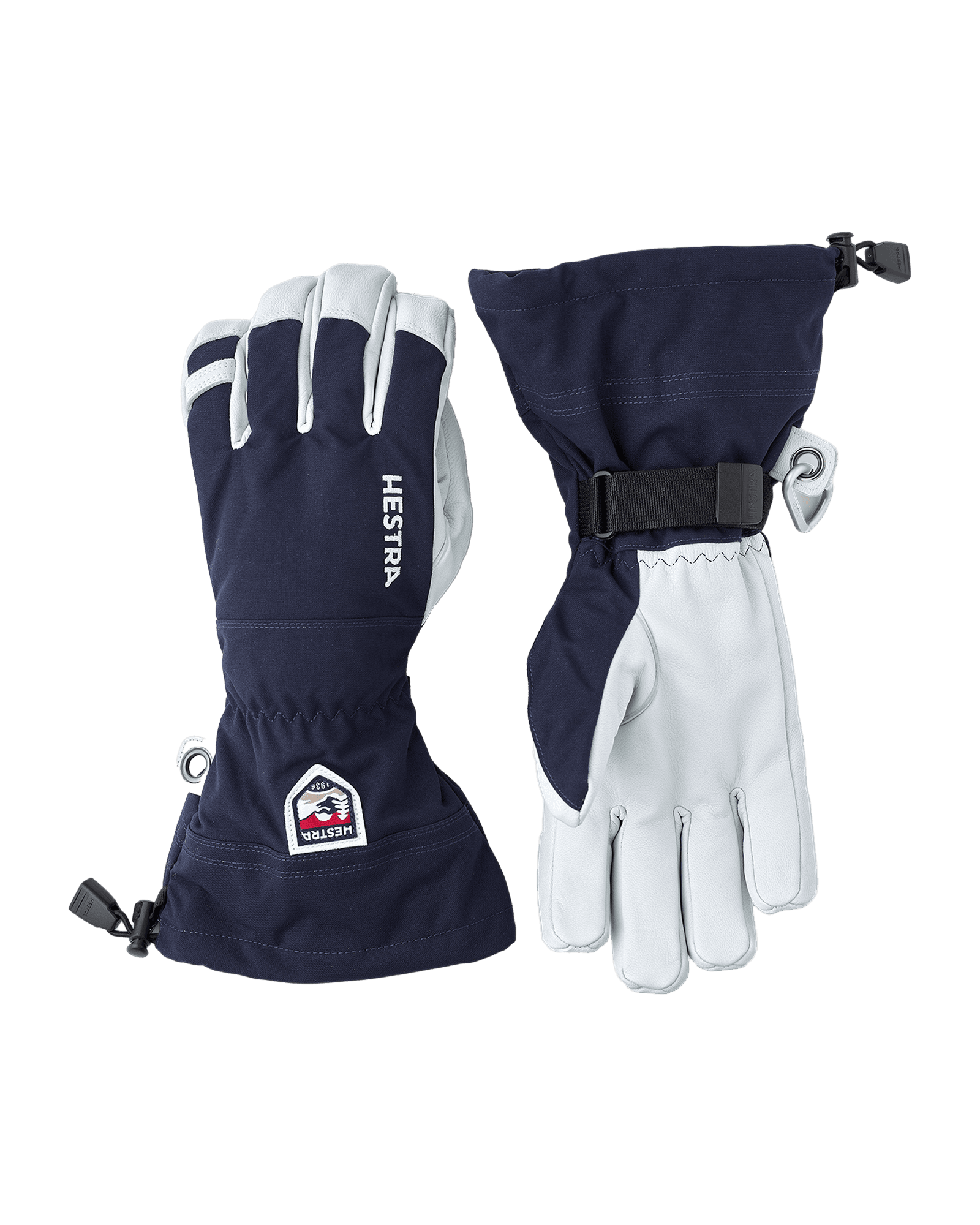 Army Leather Heli Ski - 5 Finger Navy