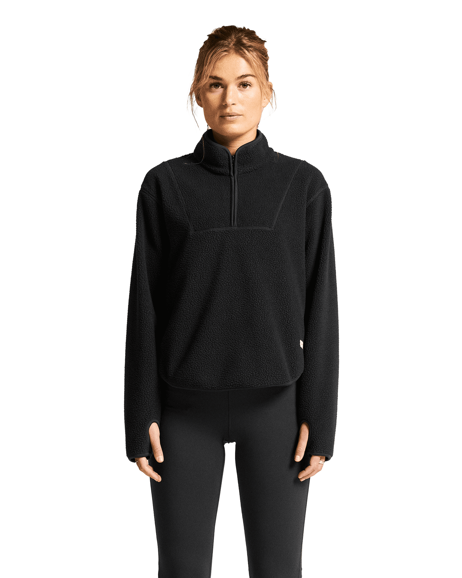 Join Pile Fleece H/Z W Black