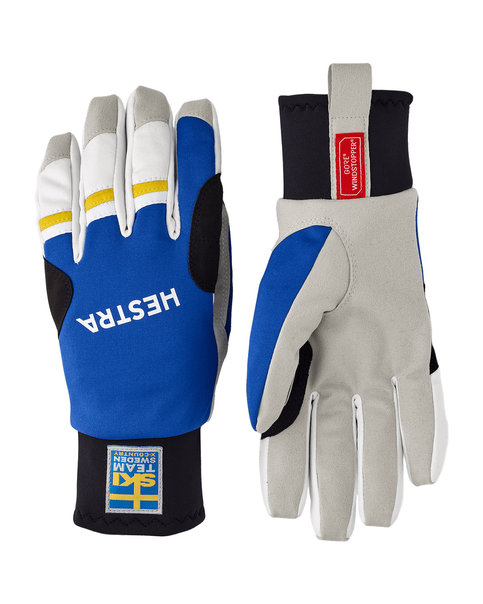Windstopper Race Tracker - 5 Finger Royal/Yellow