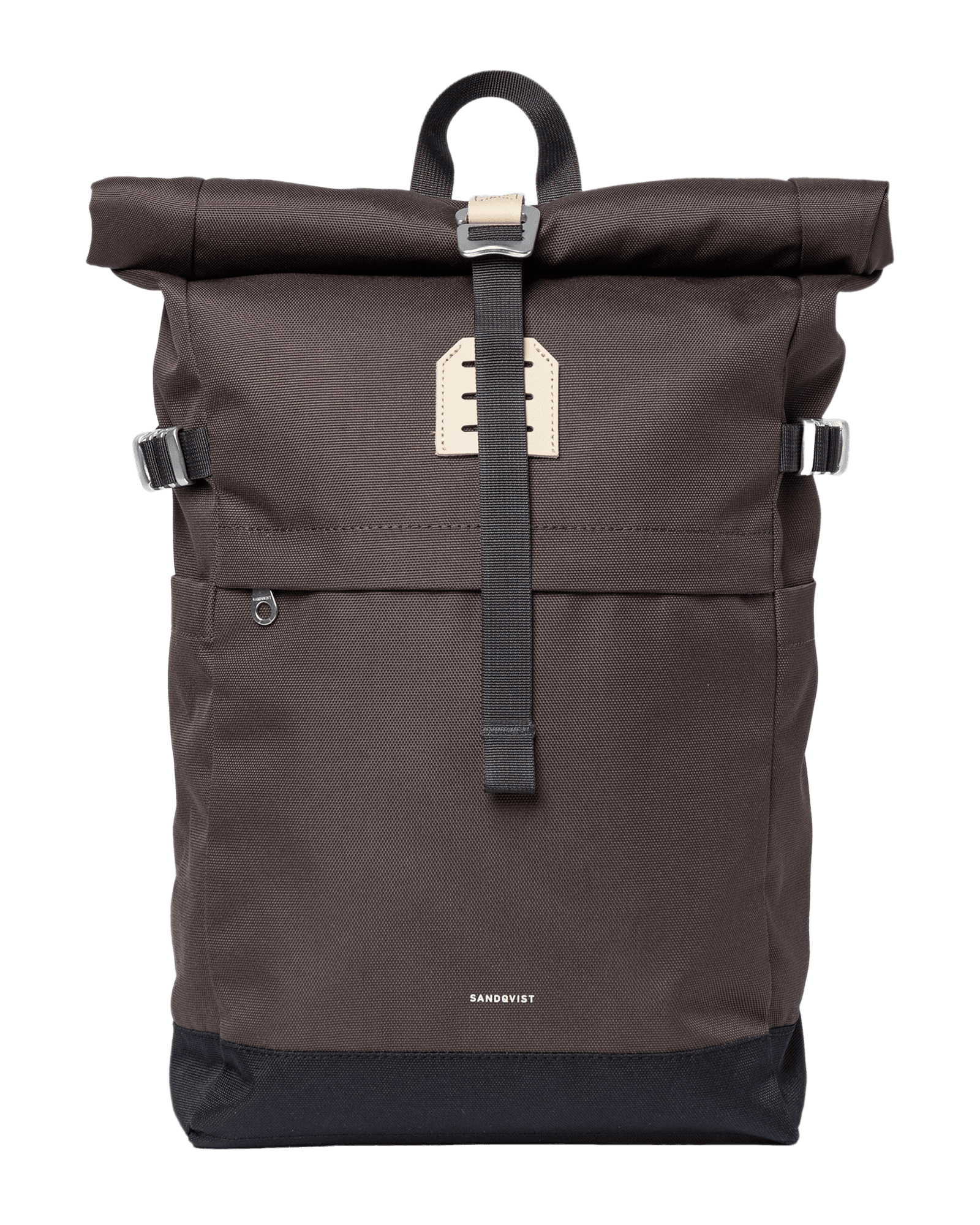 Icon Rolltop Backpack M Brown with natural leather