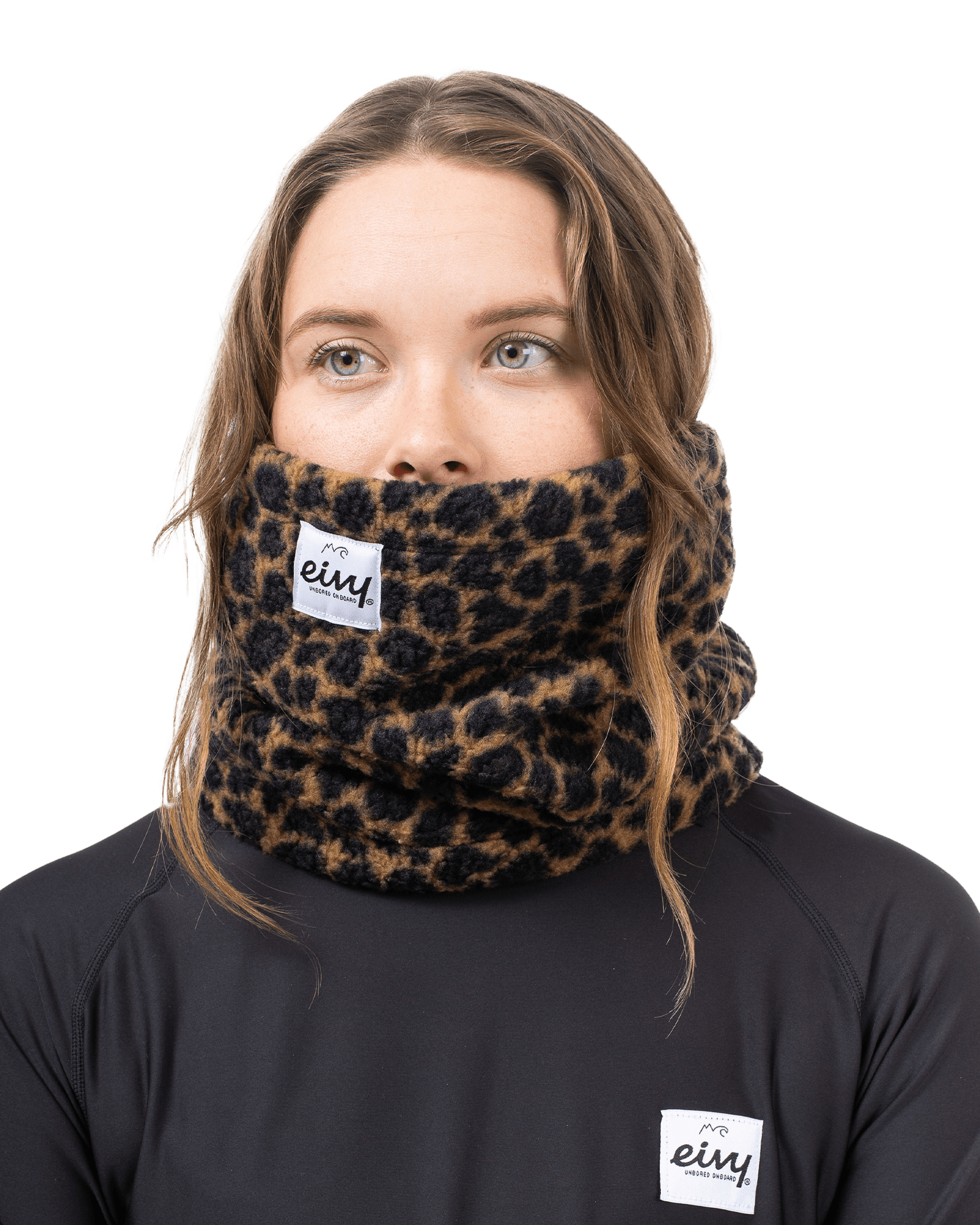 Beanie Sherpa Neckwarmer Leopard