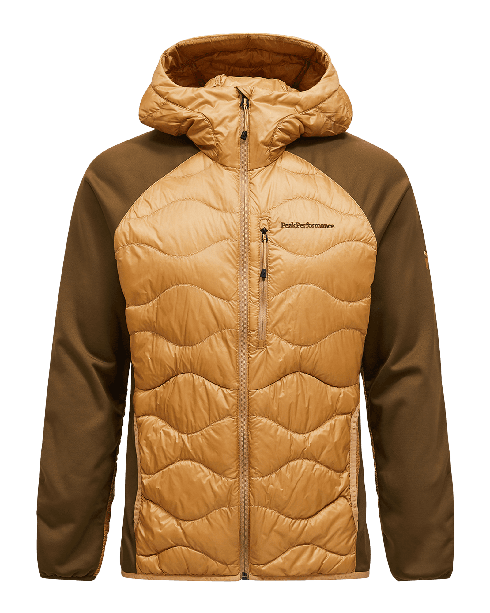 Helium Down Hybrid Hood M Sierra Sand/Meadow Moss