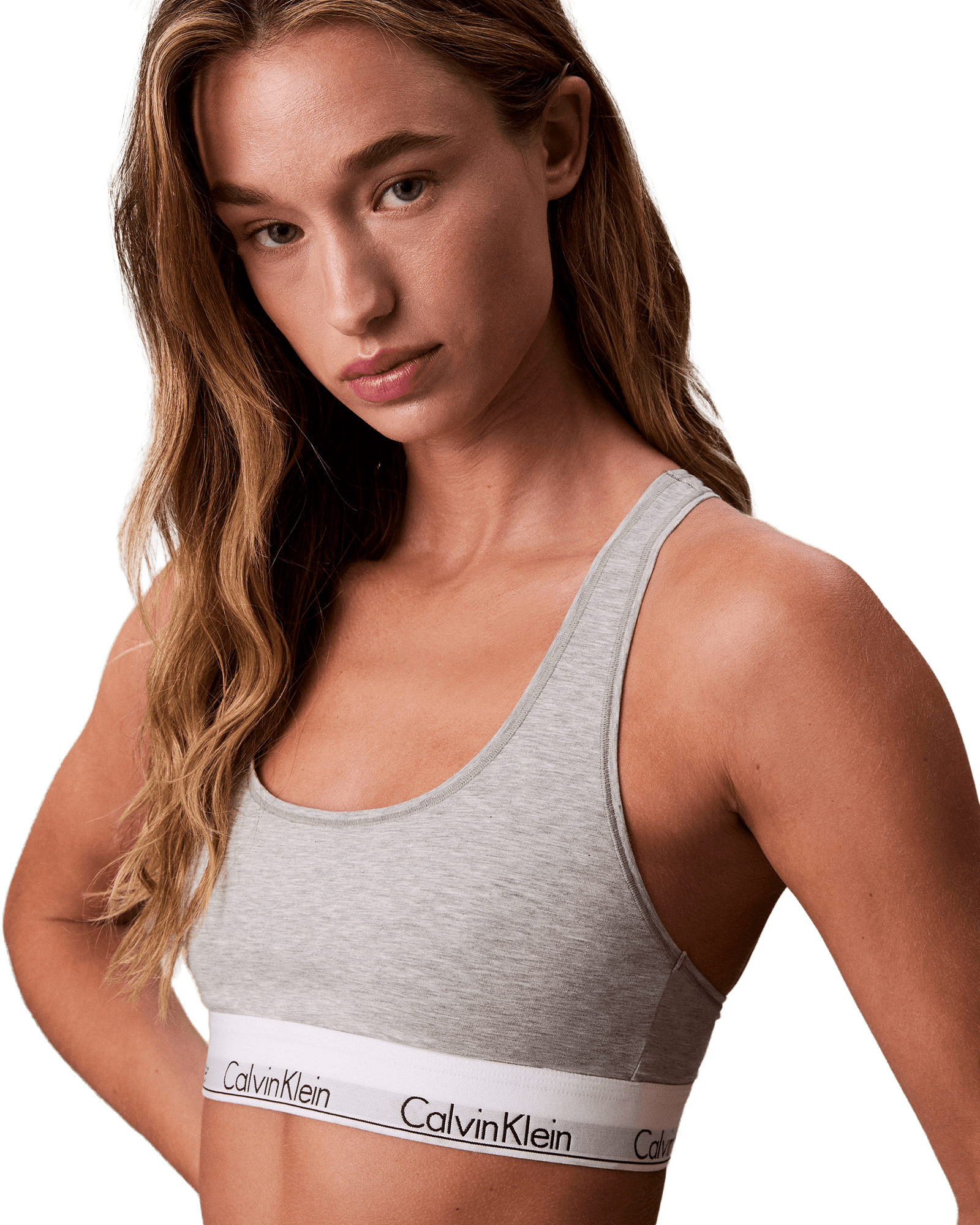 Unlined Bralette W Grey Heather
