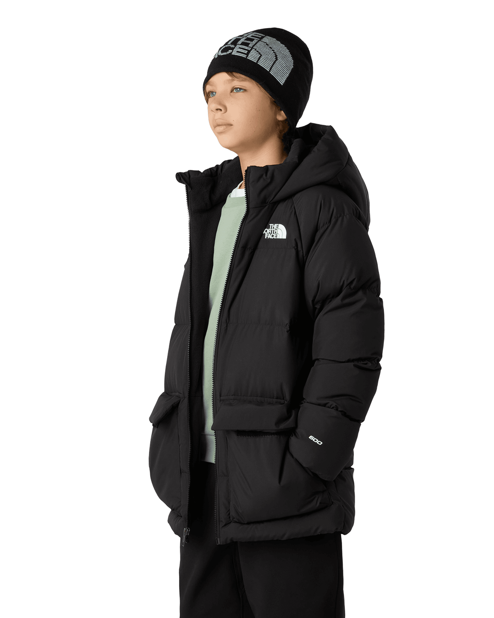 North Down Fleece Lined Short Parka JR TNF Black