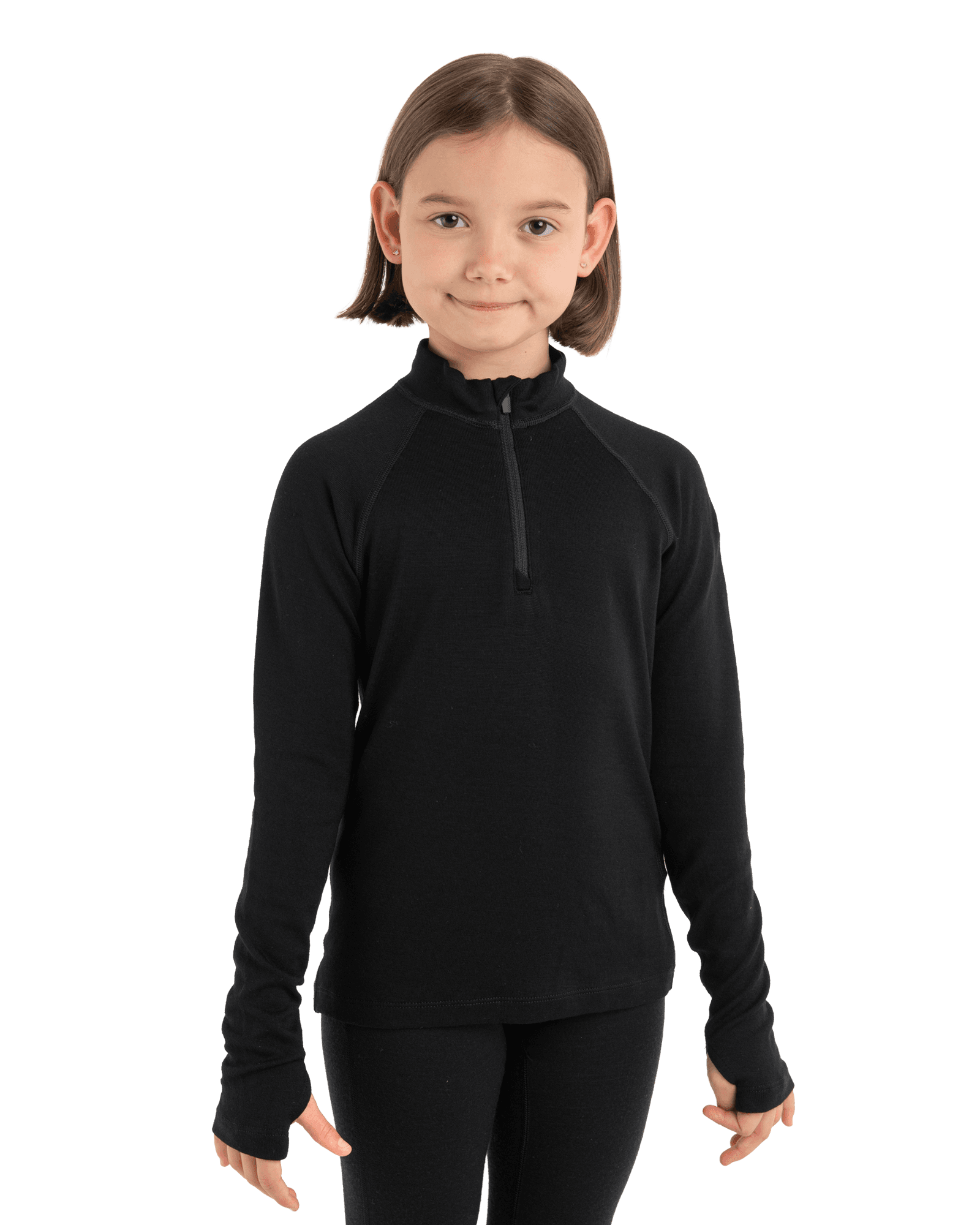 260 Tech L/S Half Zip JR Black