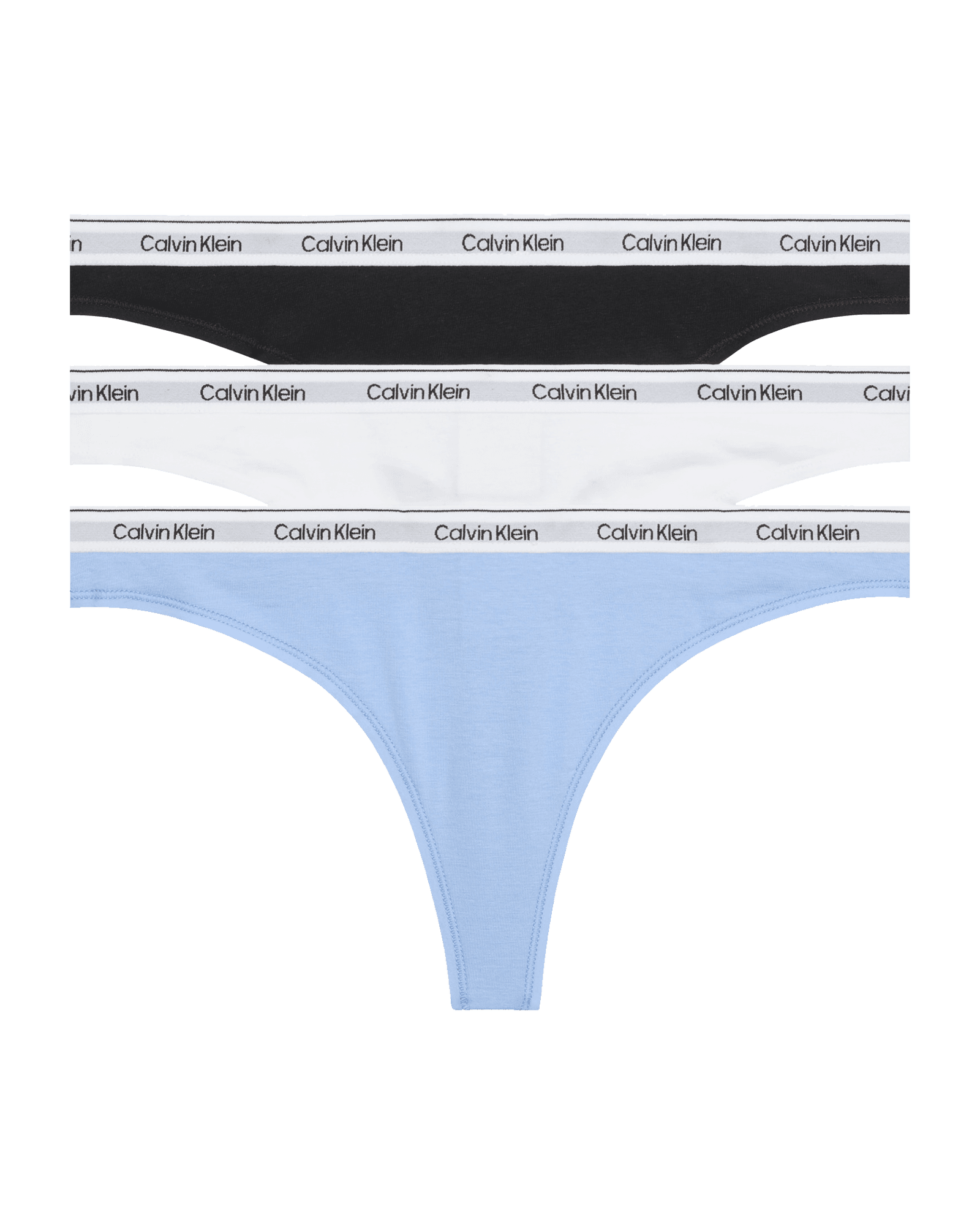 Thong 3-Pack W Black/White/Frozen Fjiord