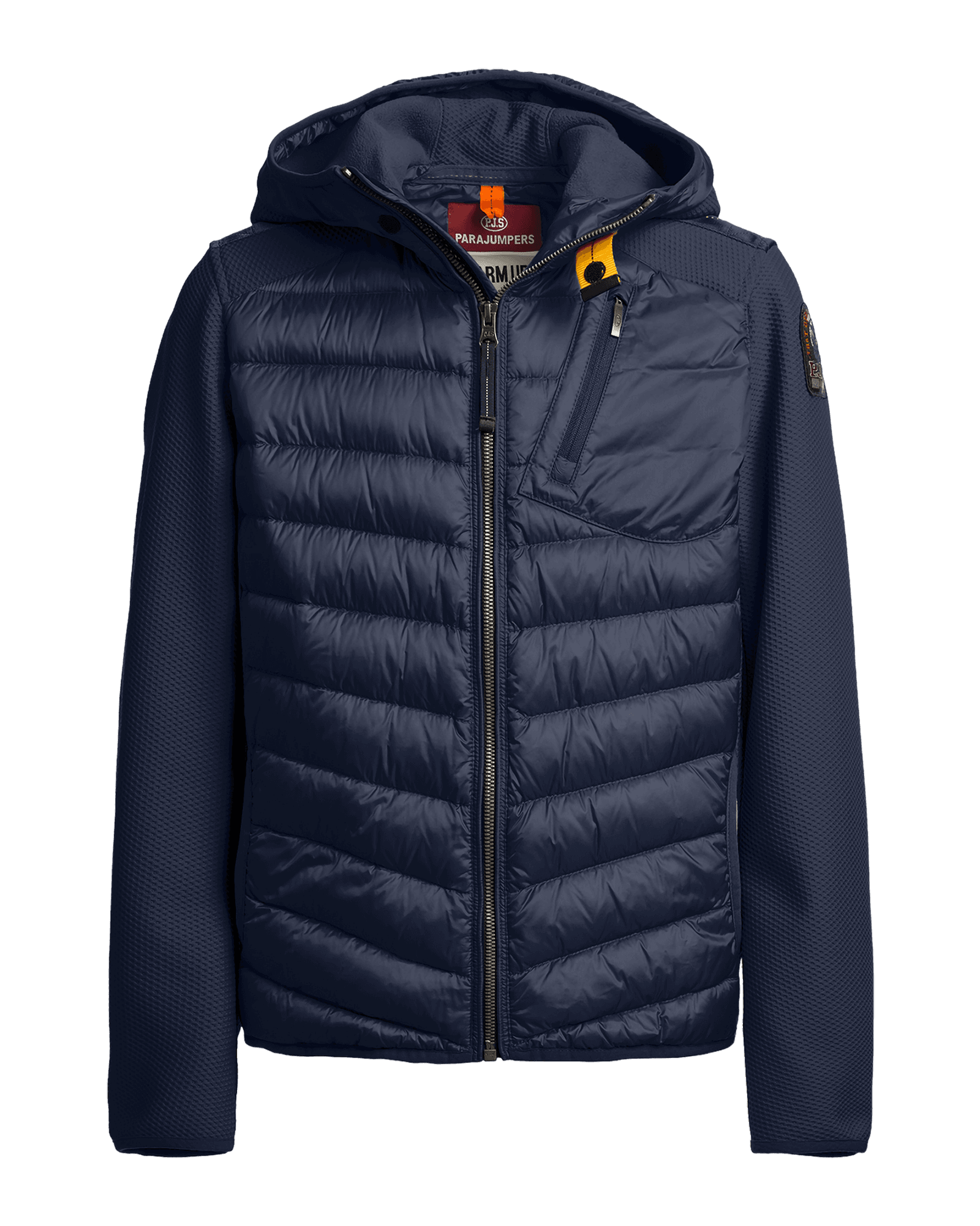 Nolan Fleece/Nylon Hooded Jacket JR Blue Navy