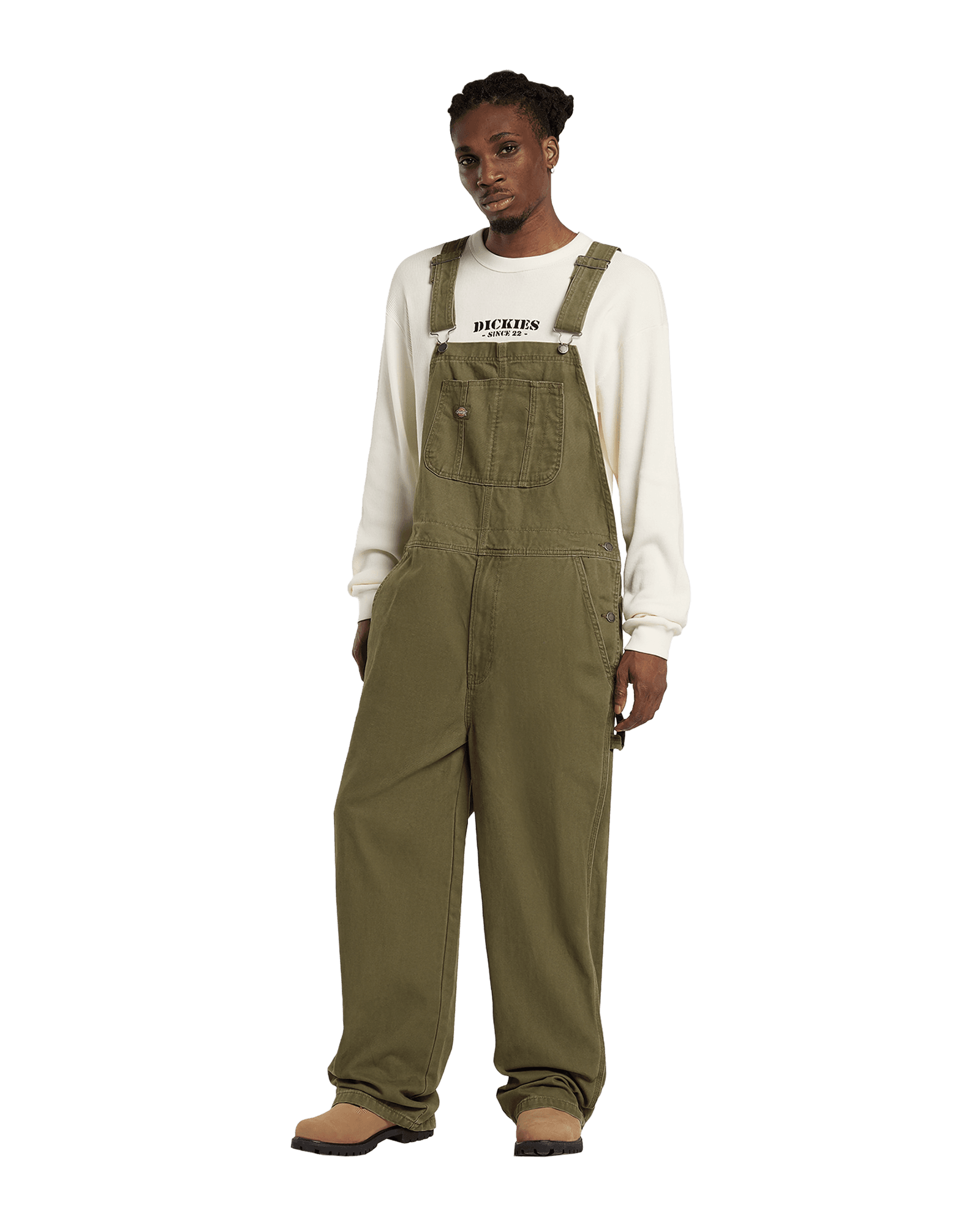 Loose Canvas Bib M Military Green