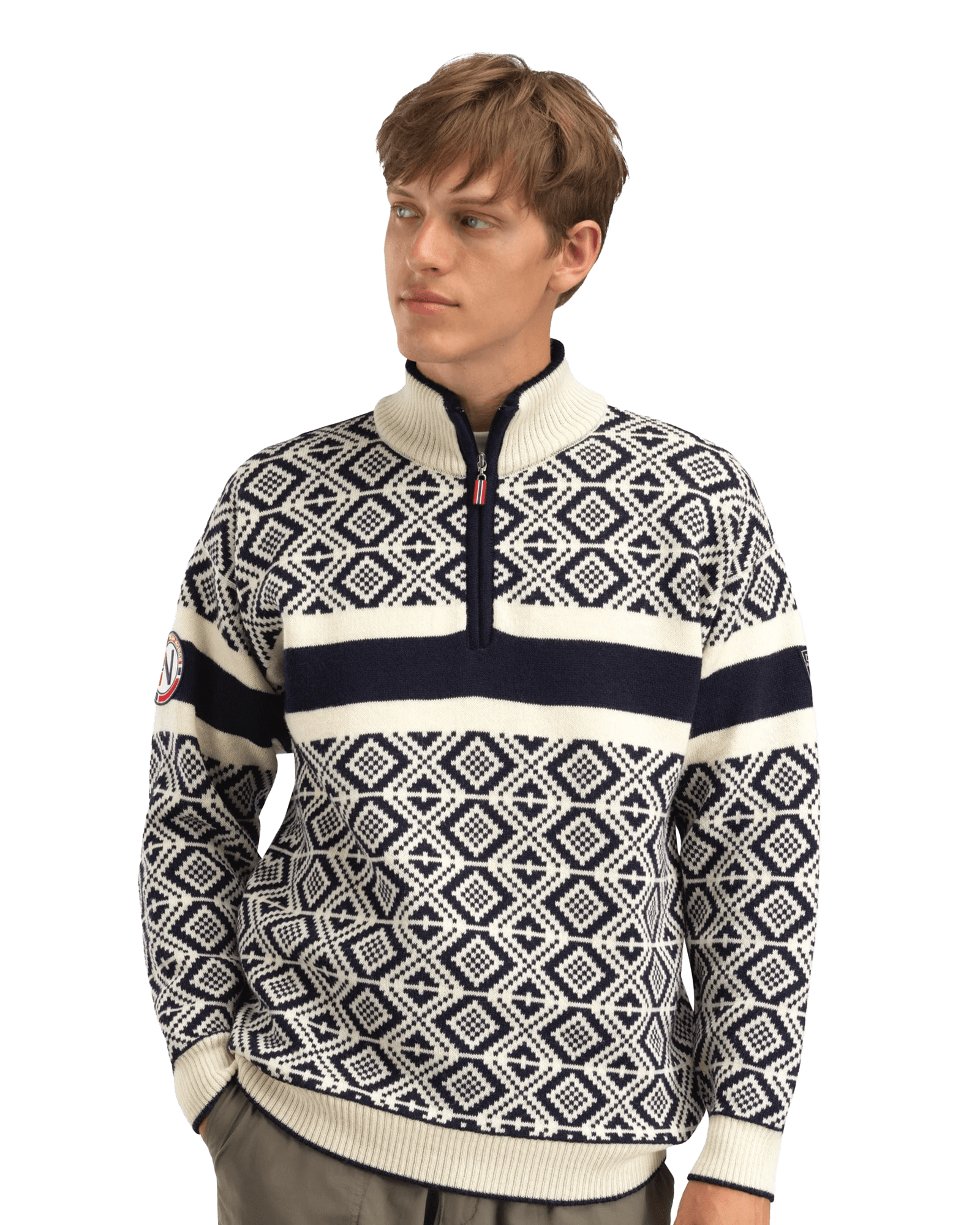 Cortina 2026 Masc. Sweater M Navy Offwhite