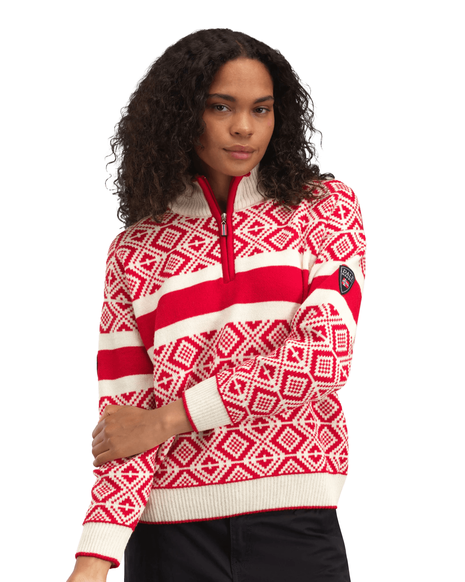 Cortina 2026 Fem. Sweater W Raspberry Offwhite