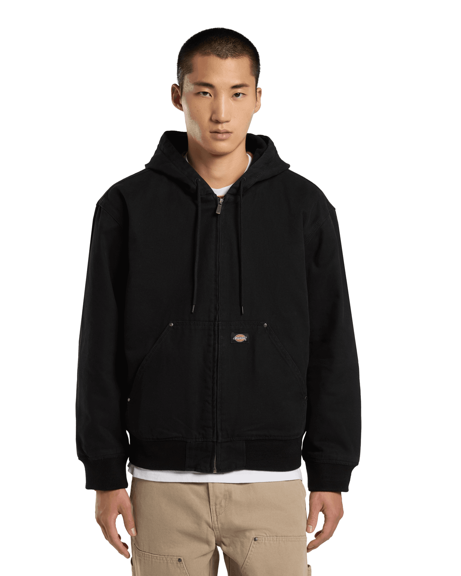 Hilham Hooded Canvas Jacket M Black