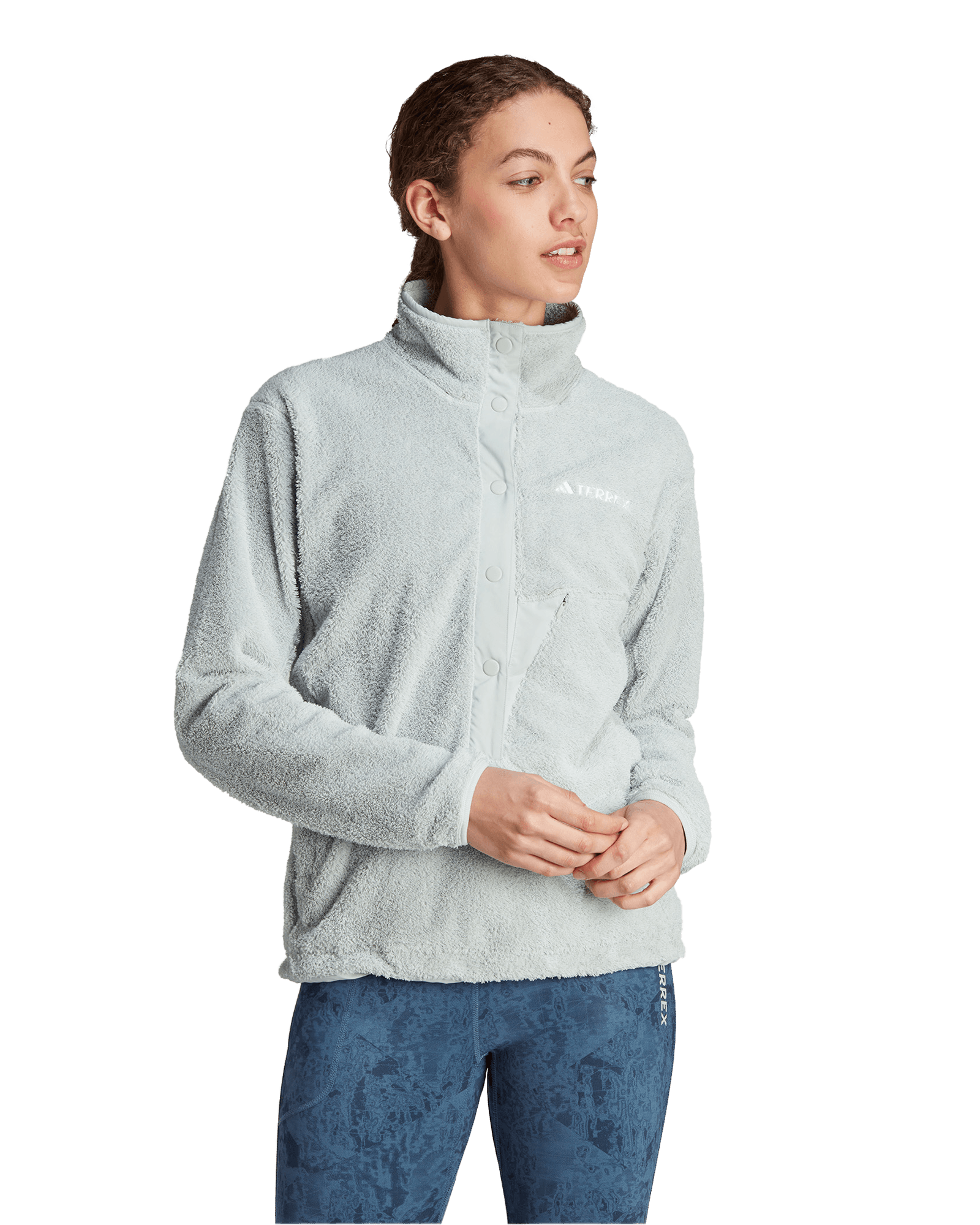 Xploric Sherpa Snap Fleece W Wonder Silver