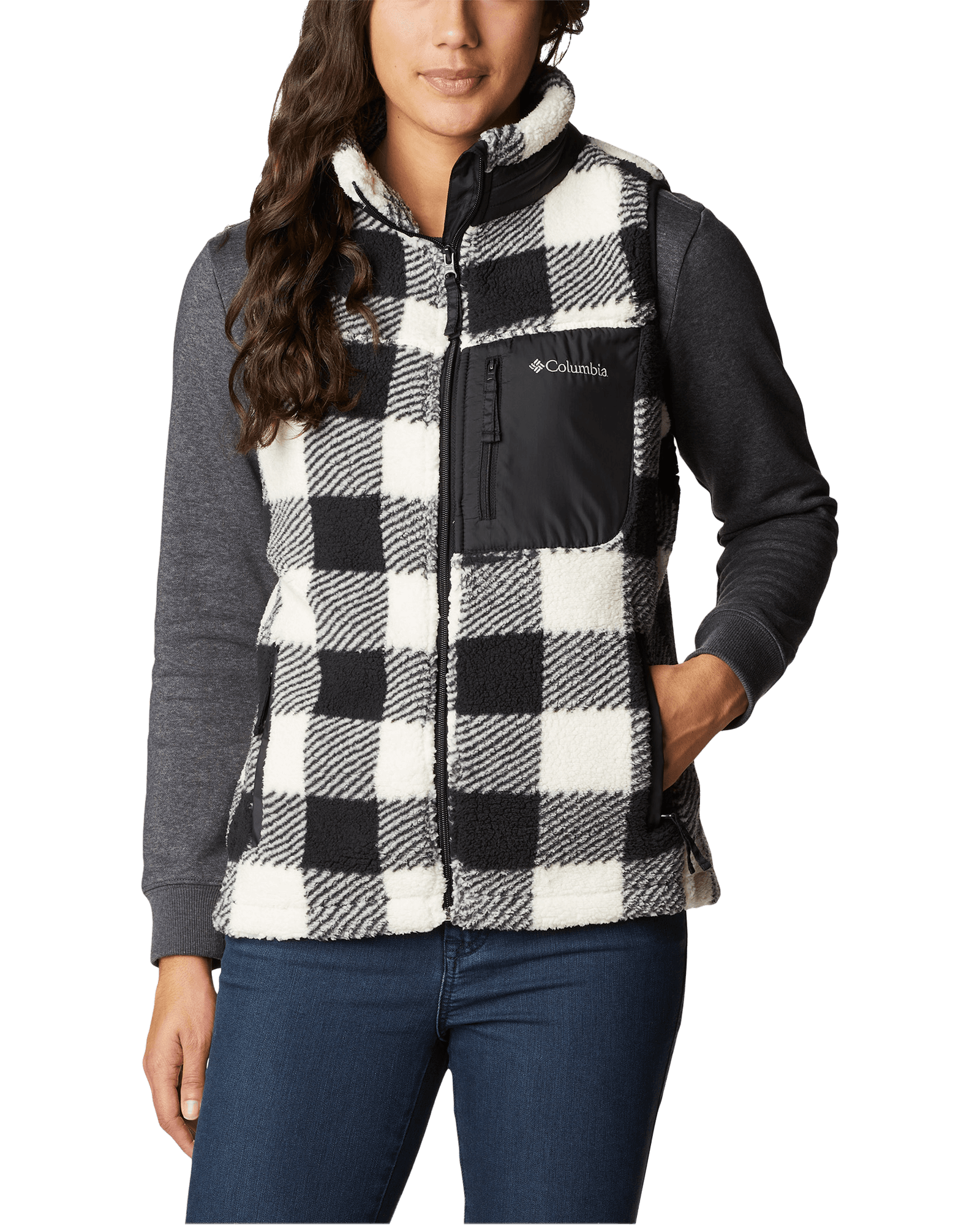 West Bend Vest W Chalk Check Print