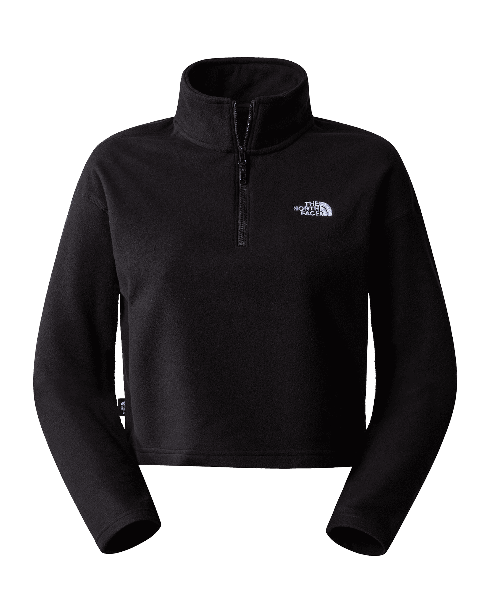 100 Glacier Cropped 1/4 Zip W TNF Black