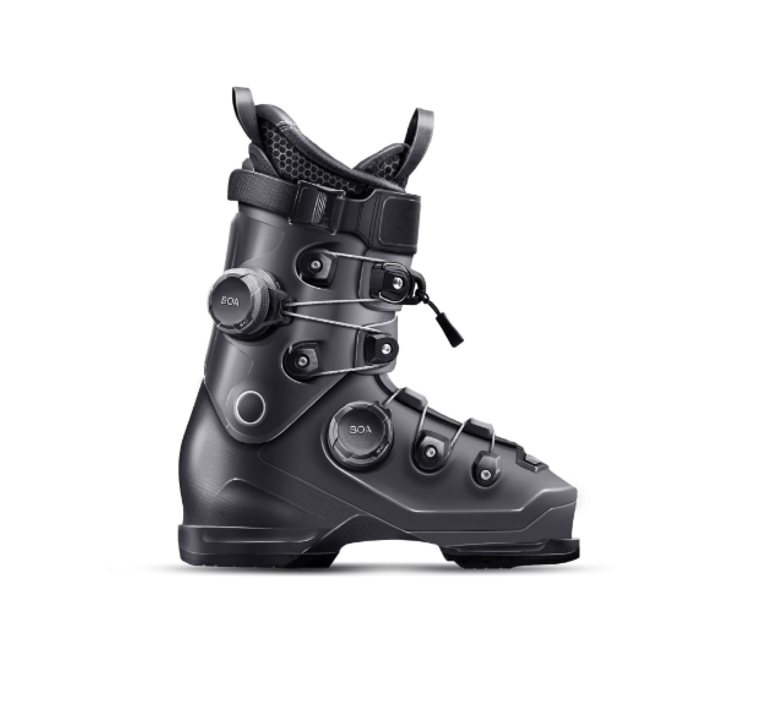 Black ski boot.