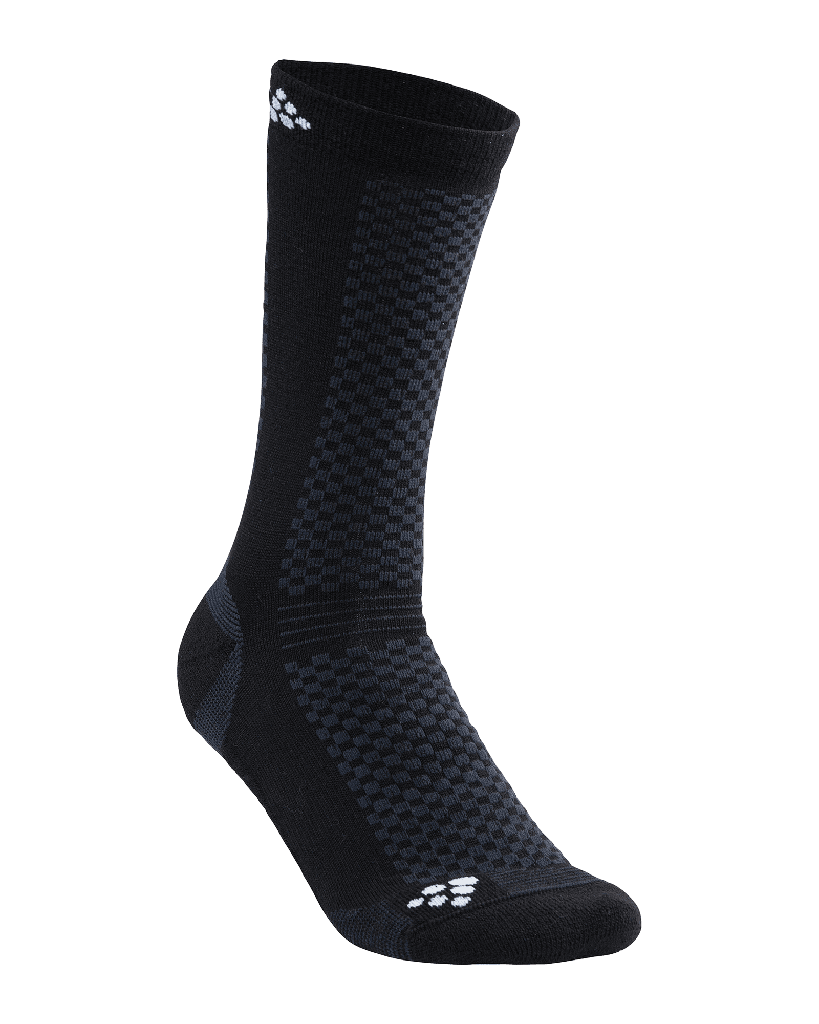 Warm Mid 2-Pack Sock Black/White