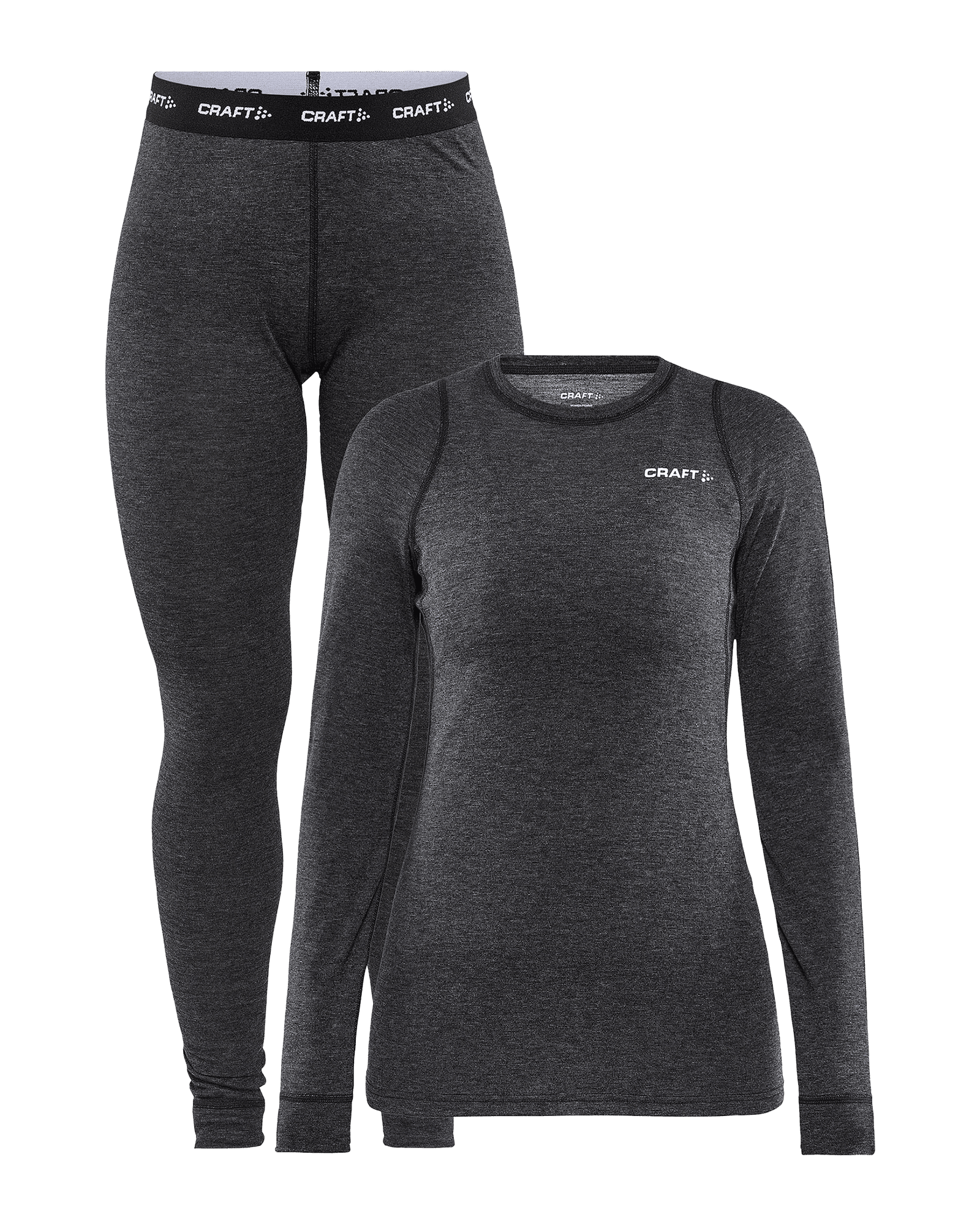 Core Wool Merino Set W Black Melange