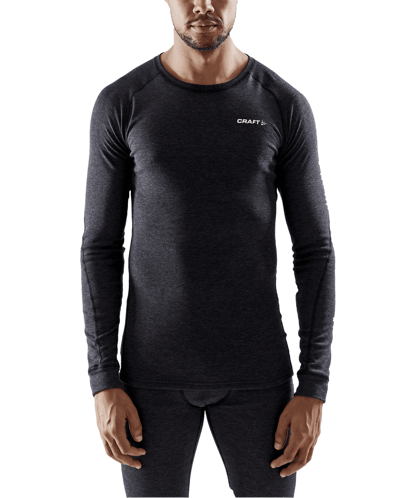 Core Wool Merino Set M Black Melange